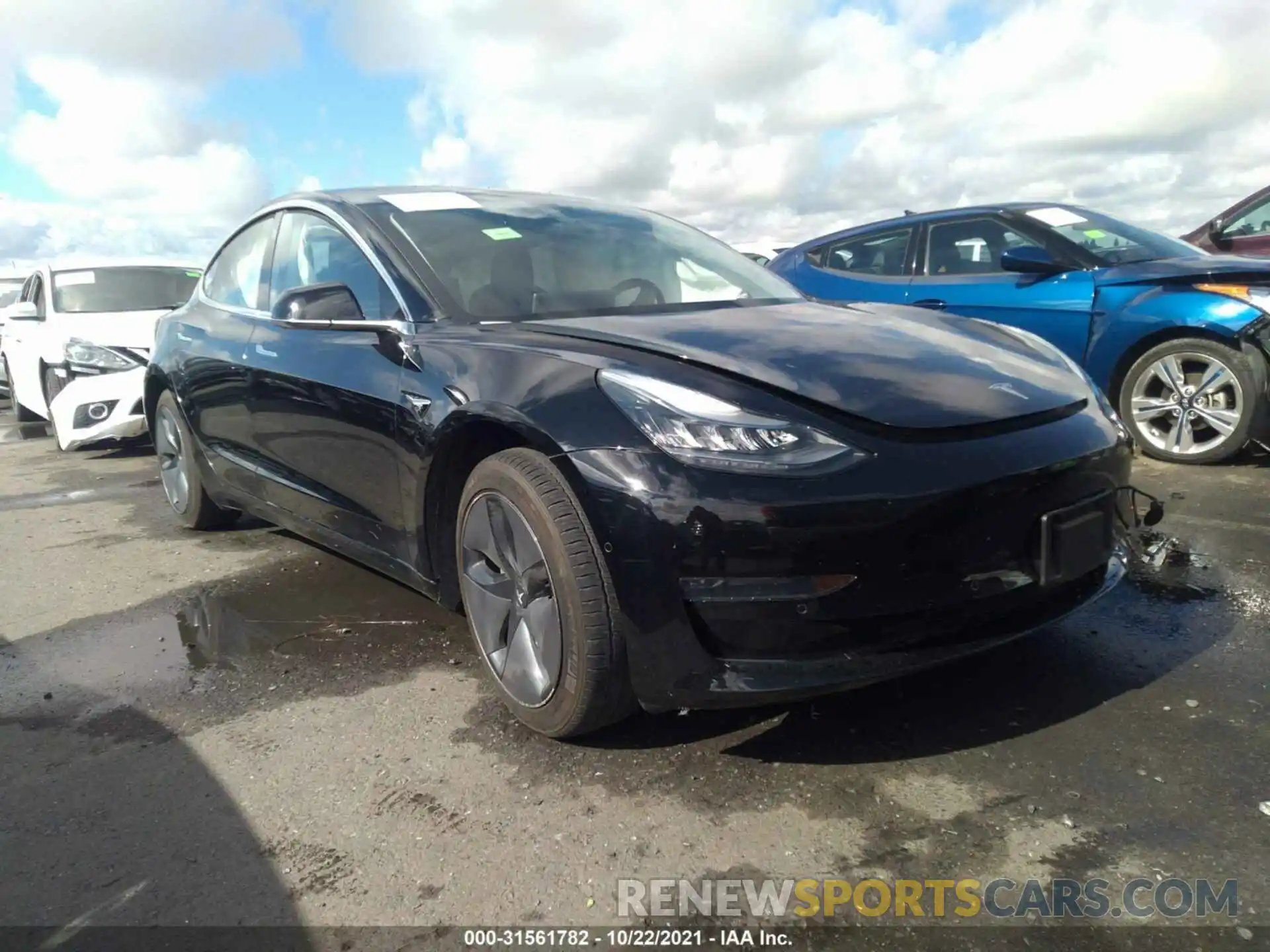 1 Photograph of a damaged car 5YJ3E1EA2KF304716 TESLA MODEL 3 2019