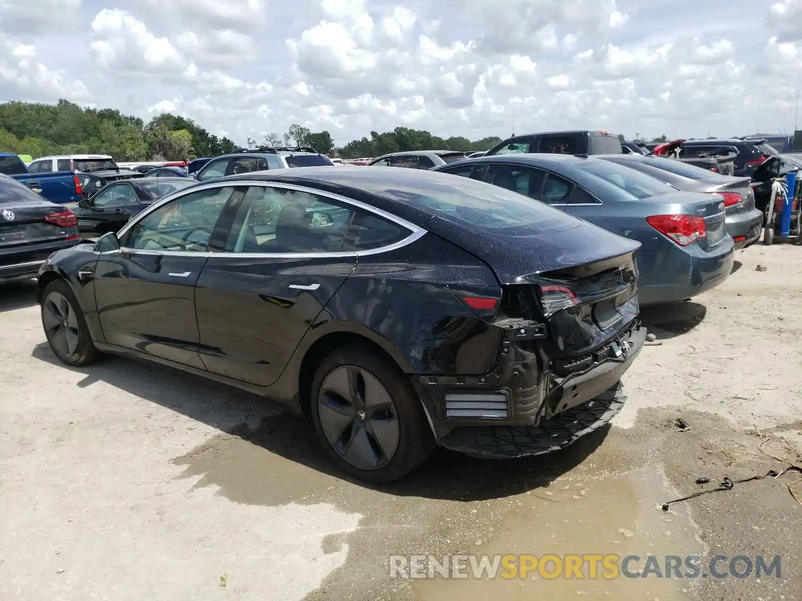 3 Photograph of a damaged car 5YJ3E1EA2KF305056 TESLA MODEL 3 2019