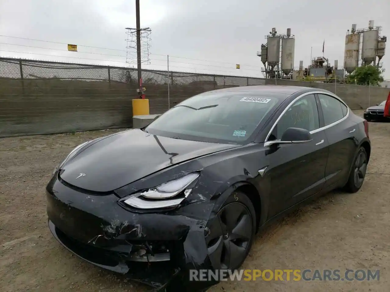 2 Photograph of a damaged car 5YJ3E1EA2KF305509 TESLA MODEL 3 2019