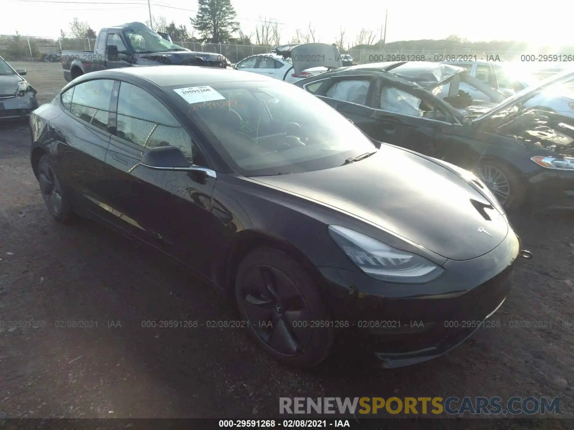 1 Photograph of a damaged car 5YJ3E1EA2KF305753 TESLA MODEL 3 2019