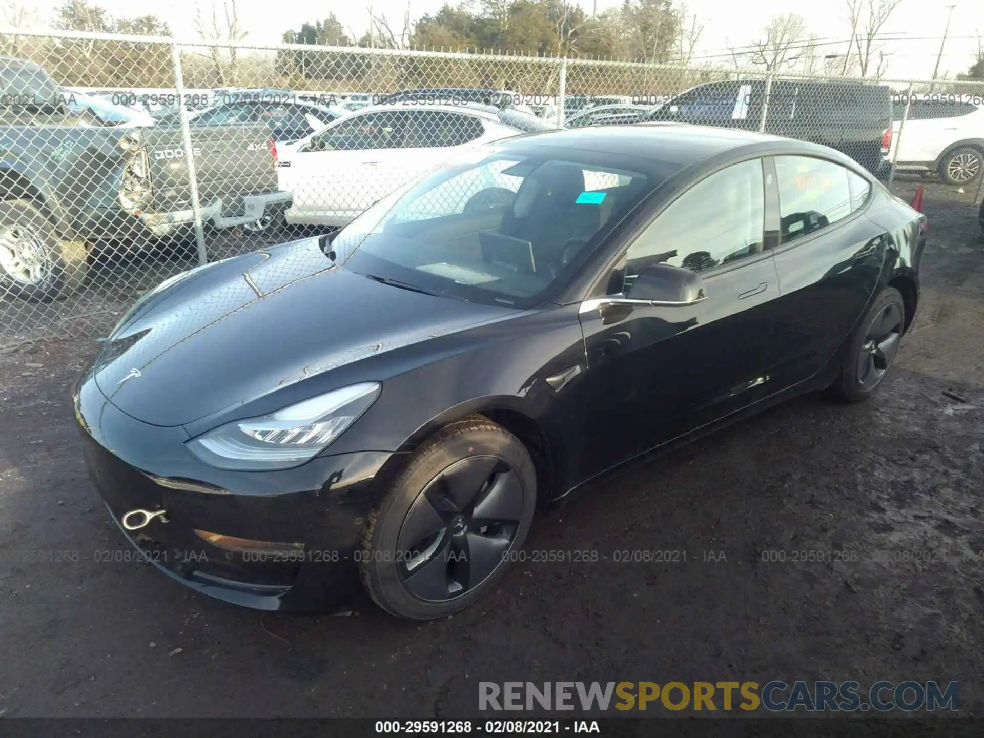 2 Photograph of a damaged car 5YJ3E1EA2KF305753 TESLA MODEL 3 2019