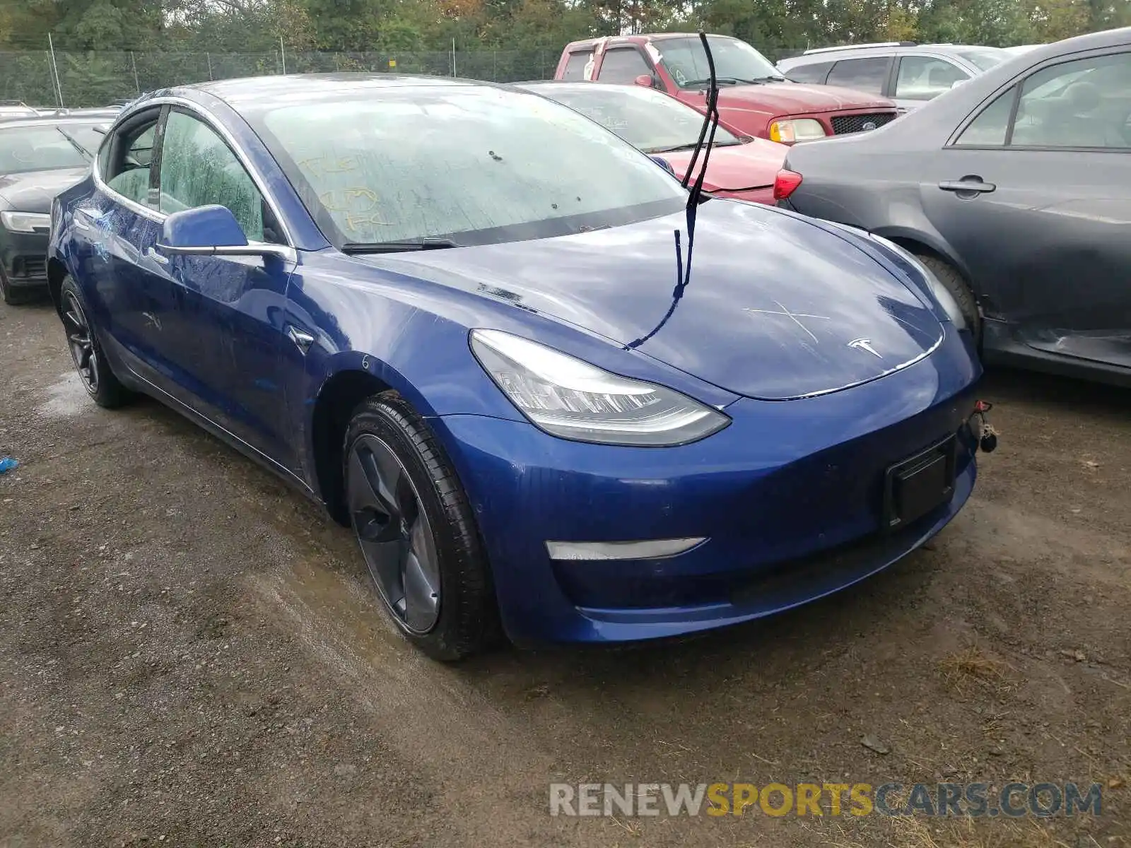 1 Photograph of a damaged car 5YJ3E1EA2KF306658 TESLA MODEL 3 2019