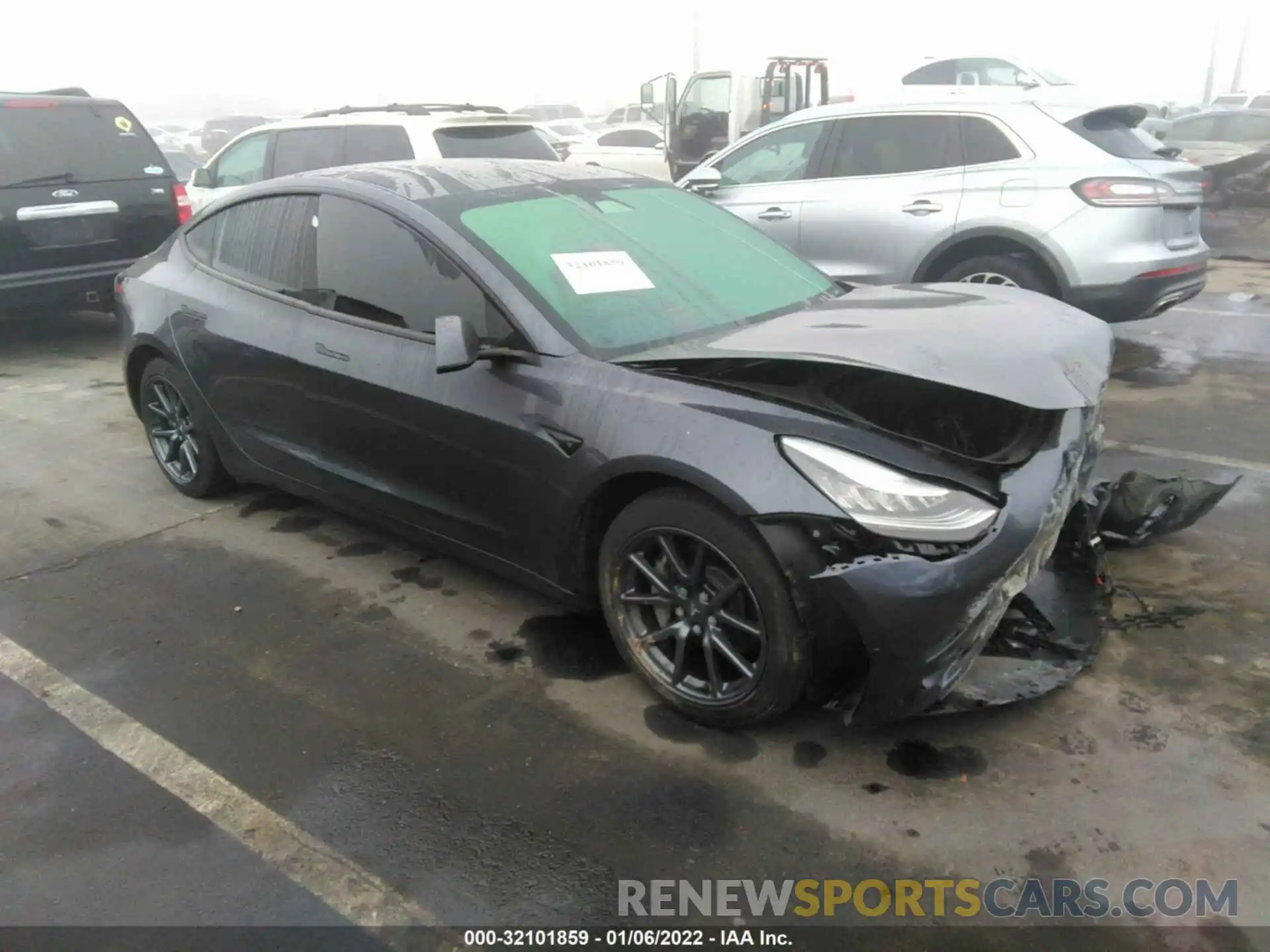 1 Photograph of a damaged car 5YJ3E1EA2KF308295 TESLA MODEL 3 2019