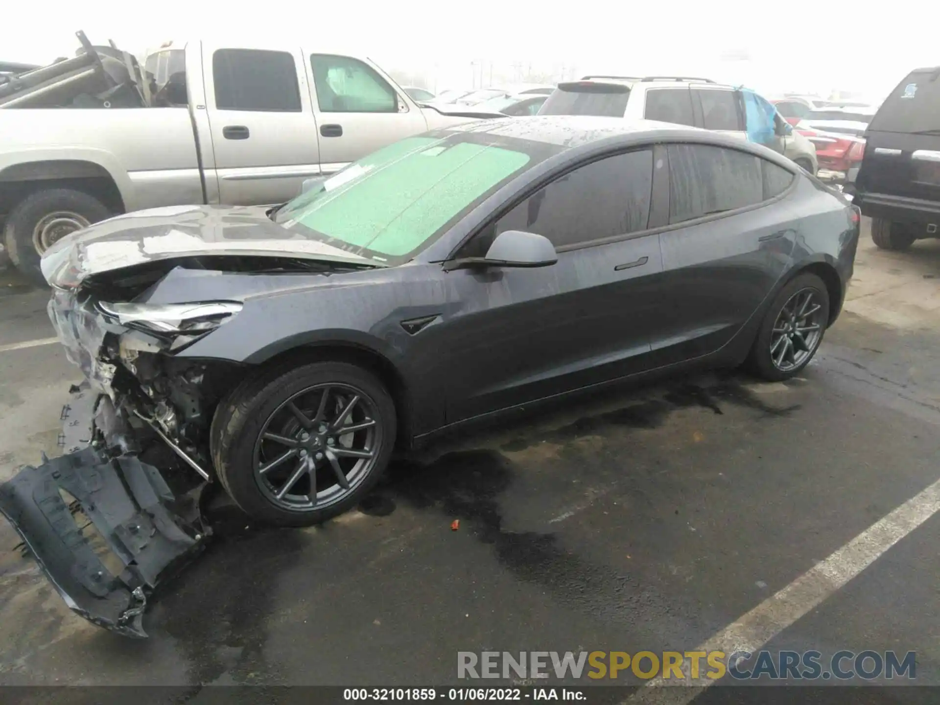 2 Photograph of a damaged car 5YJ3E1EA2KF308295 TESLA MODEL 3 2019