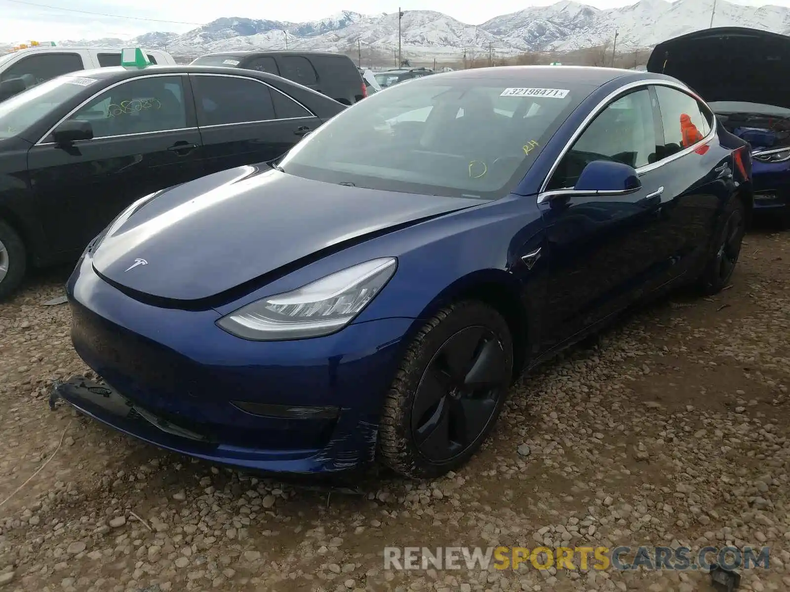 2 Photograph of a damaged car 5YJ3E1EA2KF309236 TESLA MODEL 3 2019