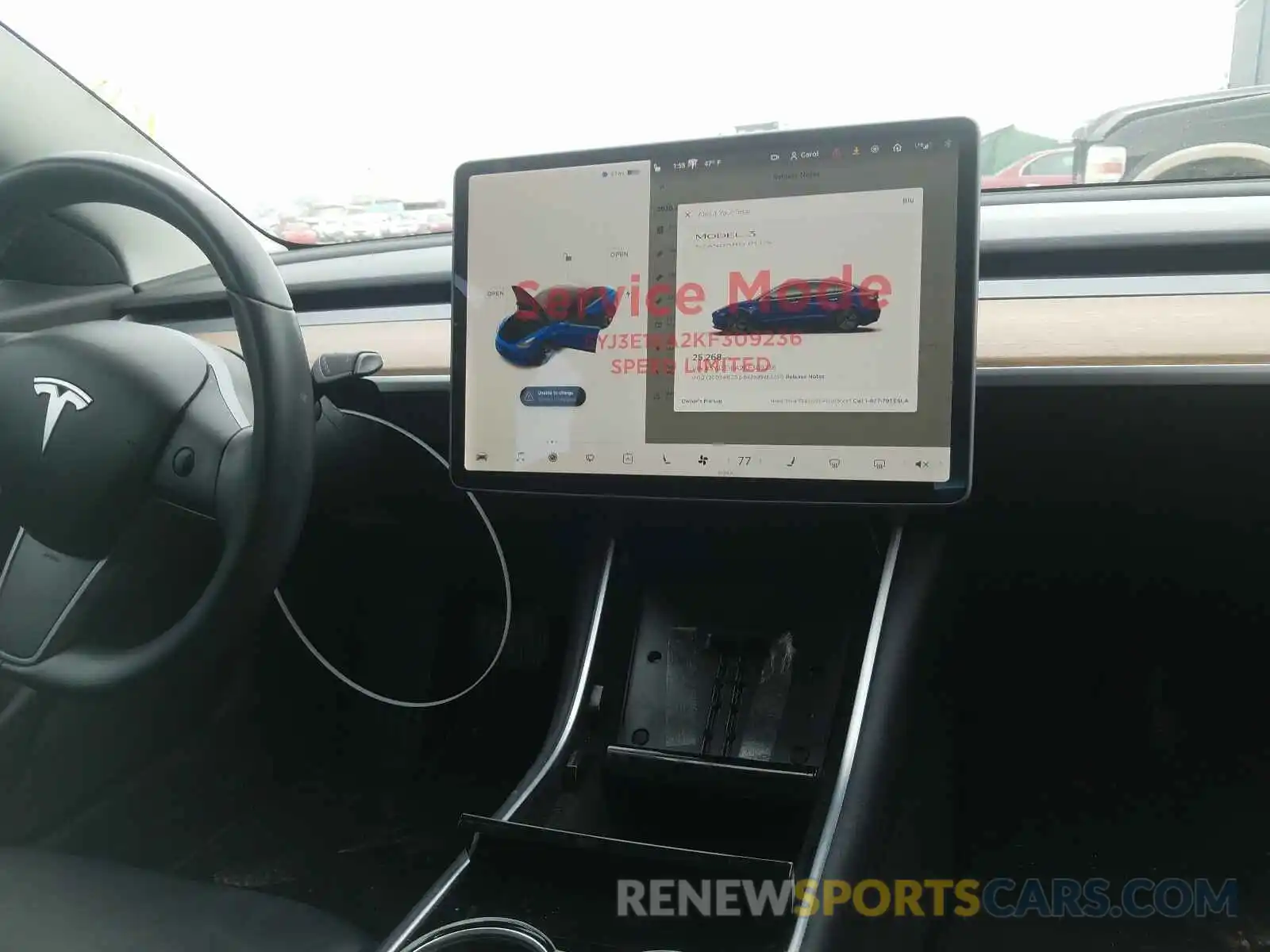 9 Photograph of a damaged car 5YJ3E1EA2KF309236 TESLA MODEL 3 2019