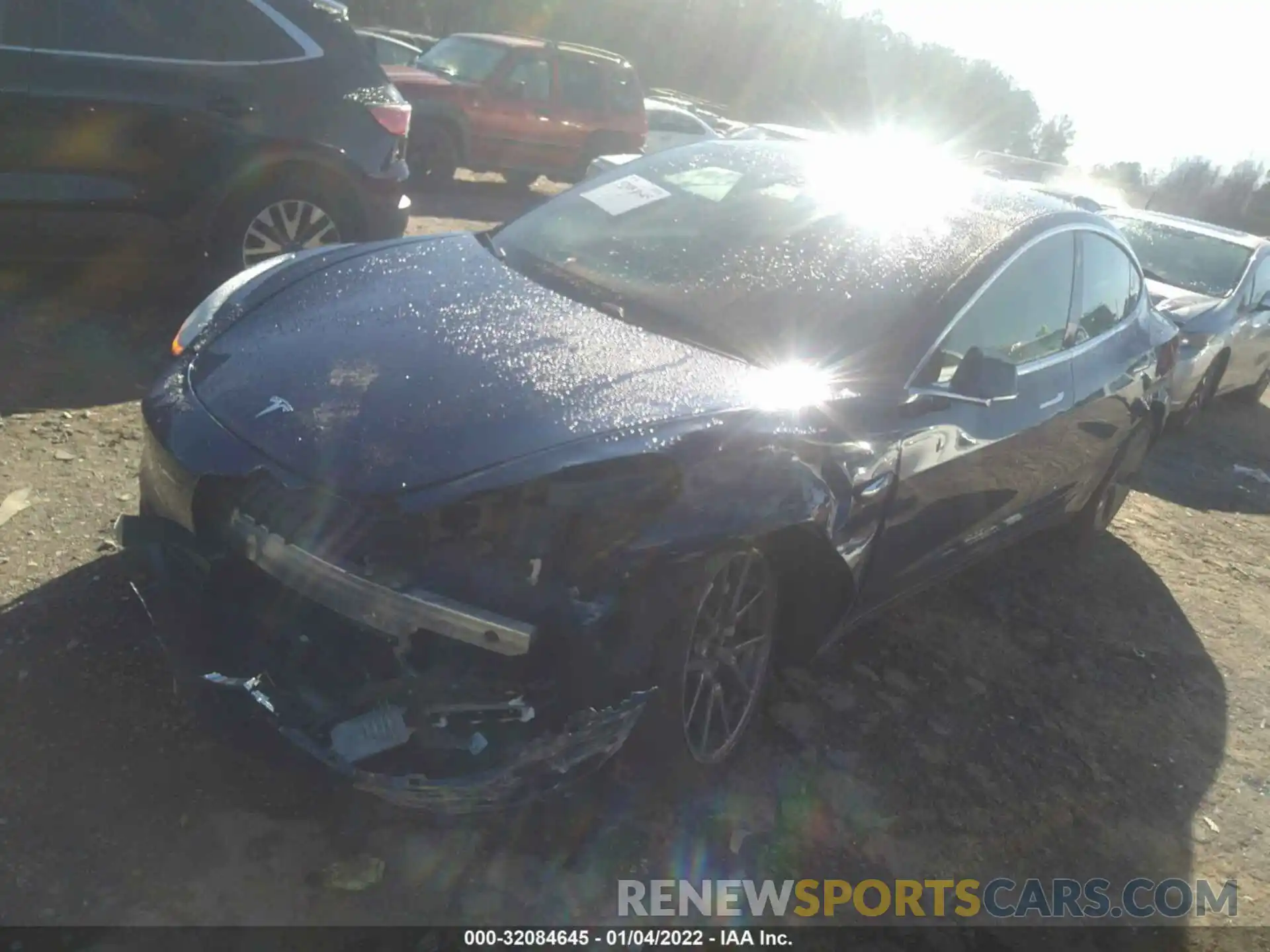 2 Photograph of a damaged car 5YJ3E1EA2KF309334 TESLA MODEL 3 2019