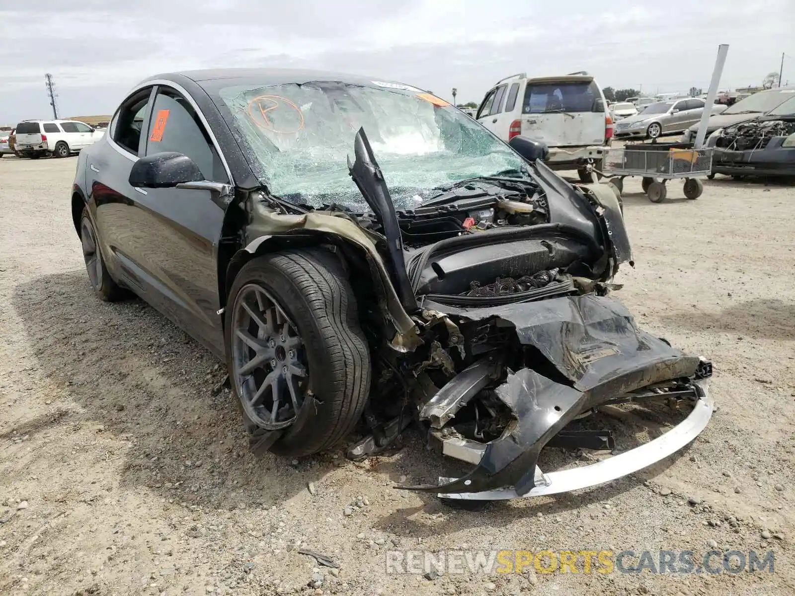 1 Photograph of a damaged car 5YJ3E1EA2KF311973 TESLA MODEL 3 2019