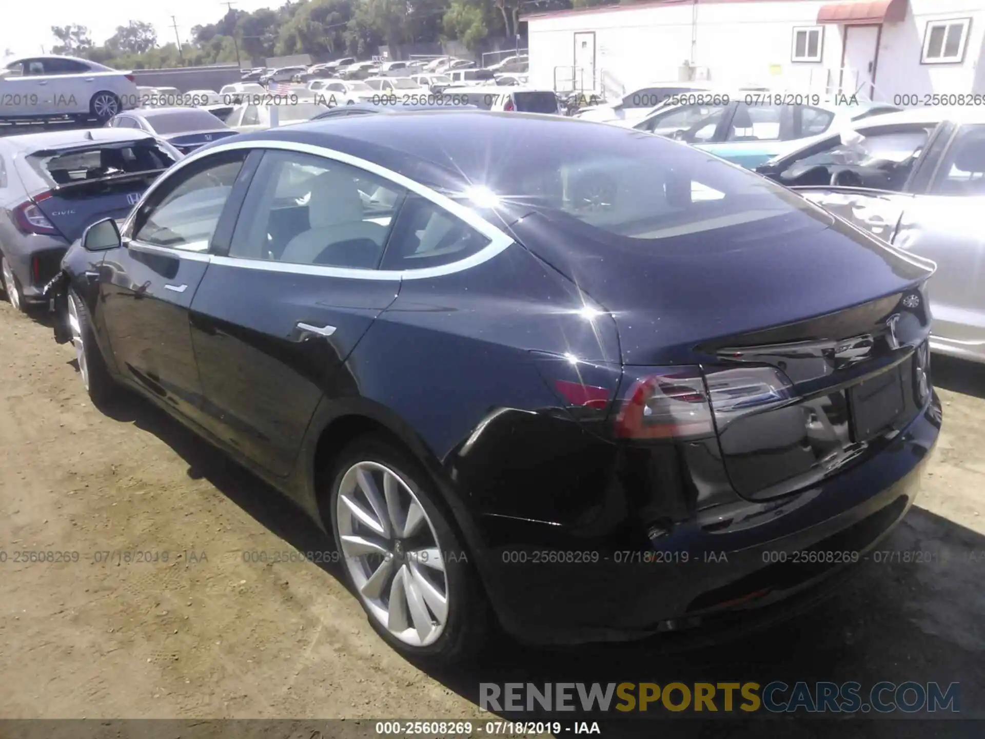 3 Photograph of a damaged car 5YJ3E1EA2KF312587 TESLA MODEL 3 2019