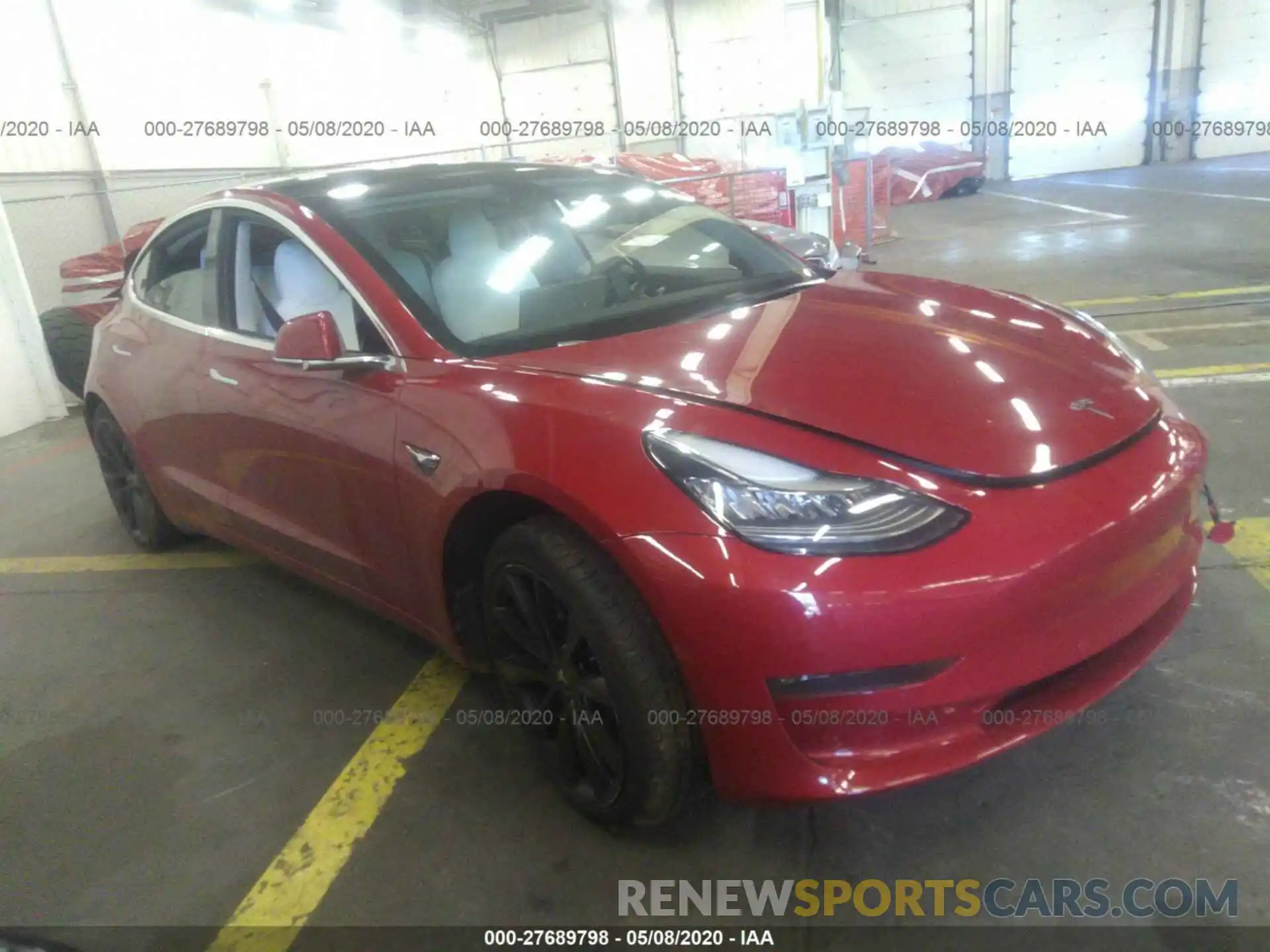 1 Фотография поврежденного автомобиля 5YJ3E1EA2KF312816 TESLA MODEL 3 2019