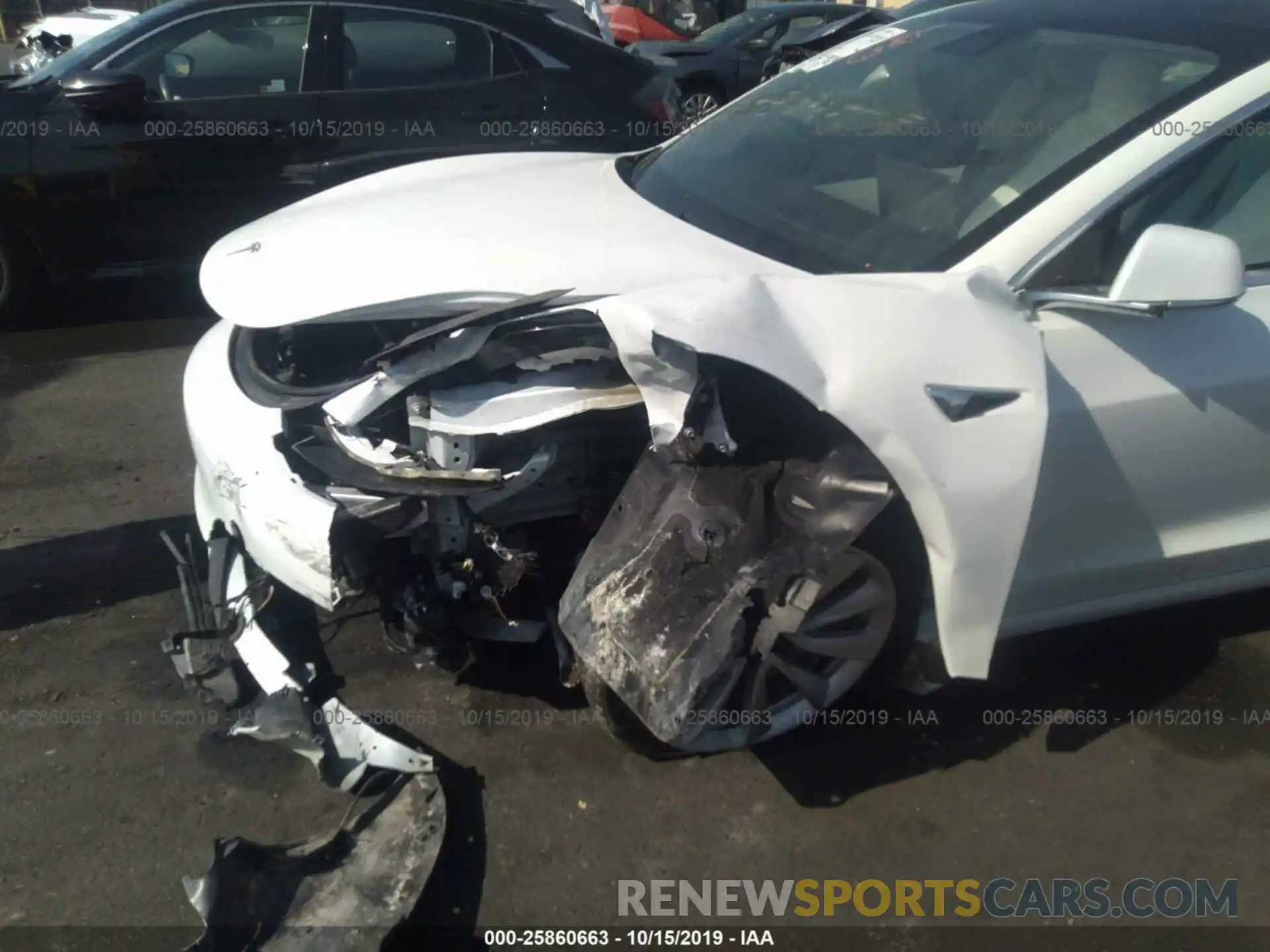 6 Photograph of a damaged car 5YJ3E1EA2KF313030 TESLA MODEL 3 2019