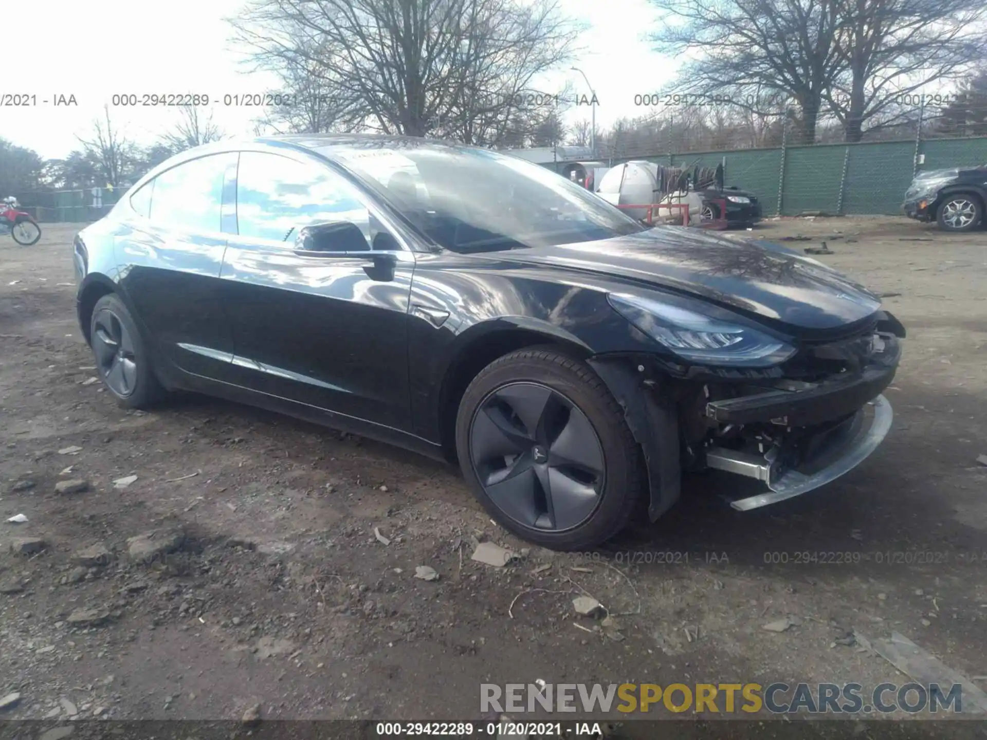 1 Photograph of a damaged car 5YJ3E1EA2KF313240 TESLA MODEL 3 2019