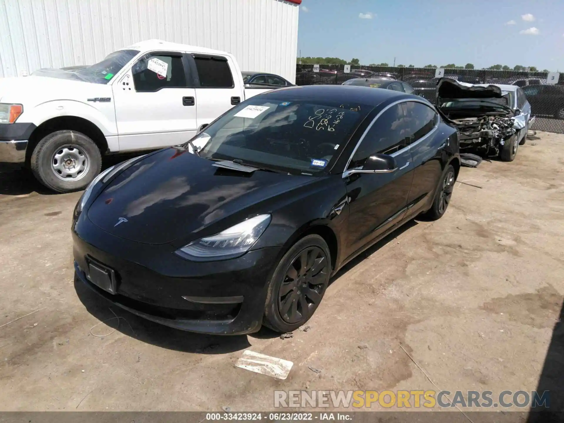 2 Photograph of a damaged car 5YJ3E1EA2KF313299 TESLA MODEL 3 2019