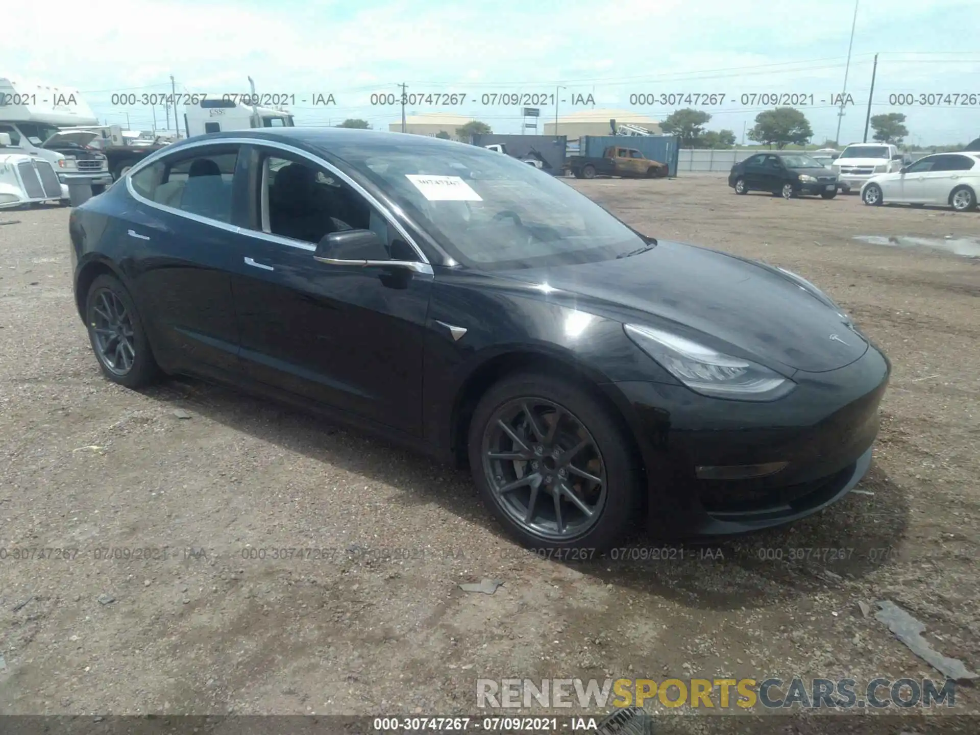 1 Photograph of a damaged car 5YJ3E1EA2KF313304 TESLA MODEL 3 2019