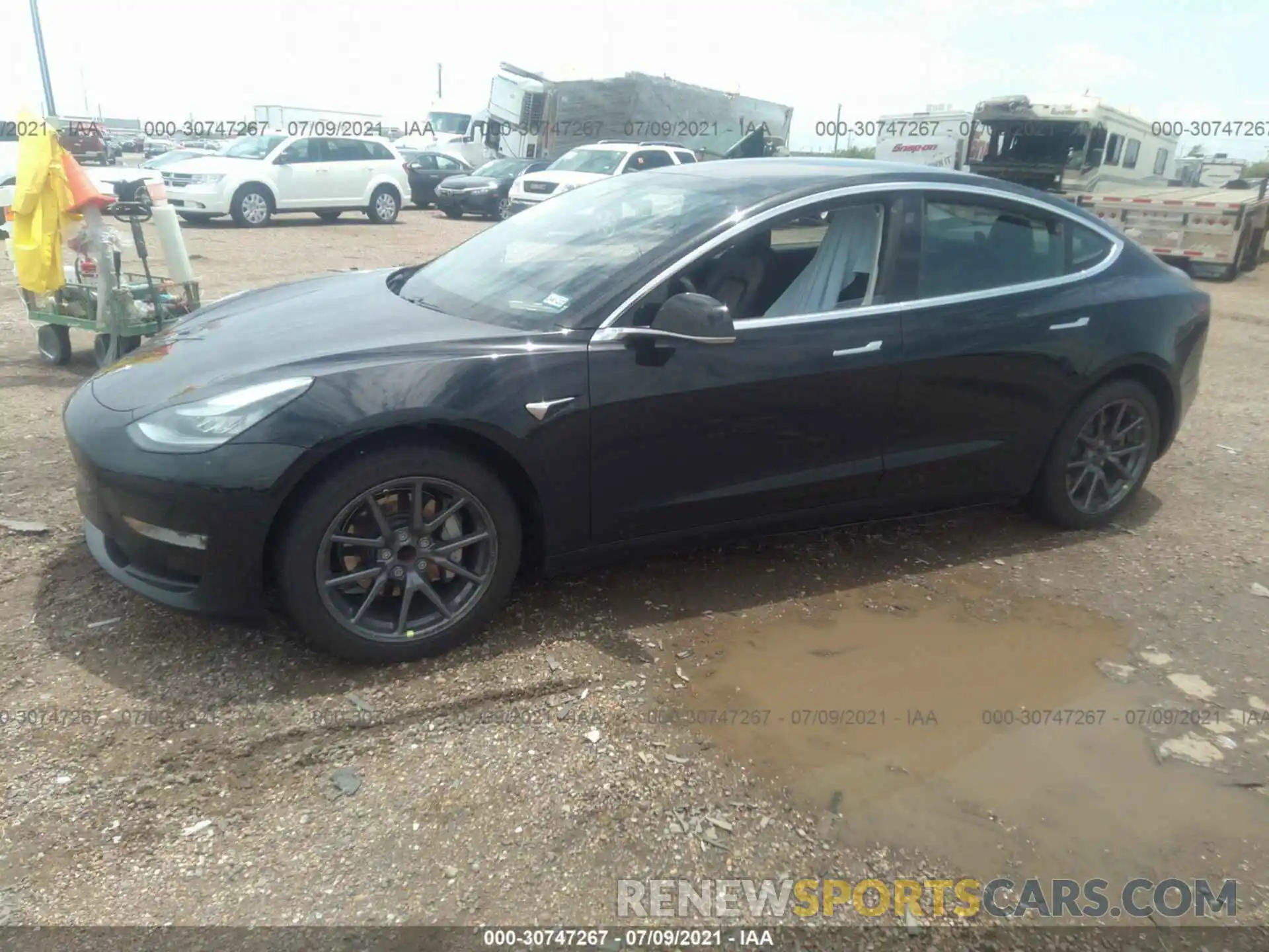 2 Photograph of a damaged car 5YJ3E1EA2KF313304 TESLA MODEL 3 2019