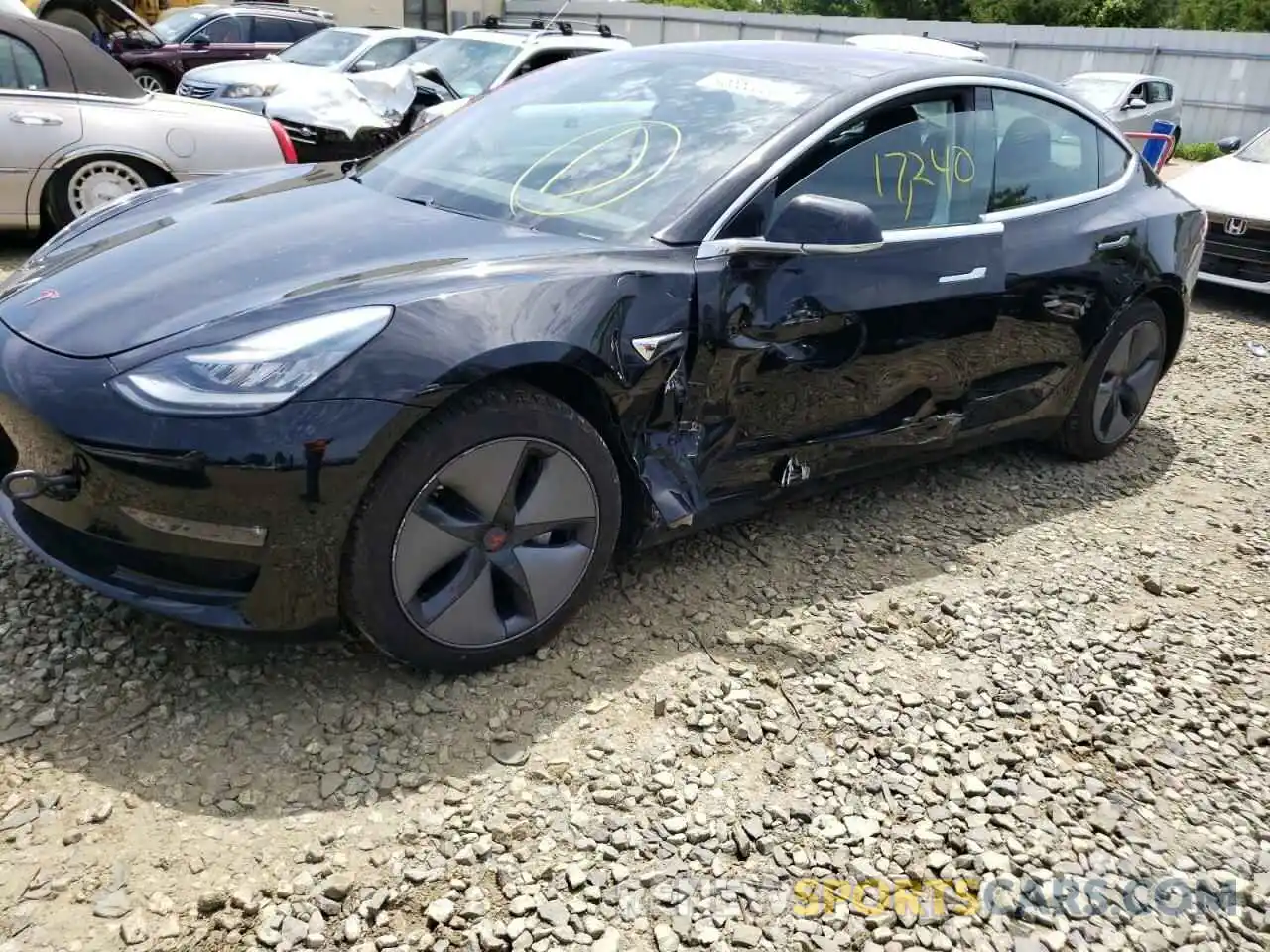 9 Photograph of a damaged car 5YJ3E1EA2KF313464 TESLA MODEL 3 2019