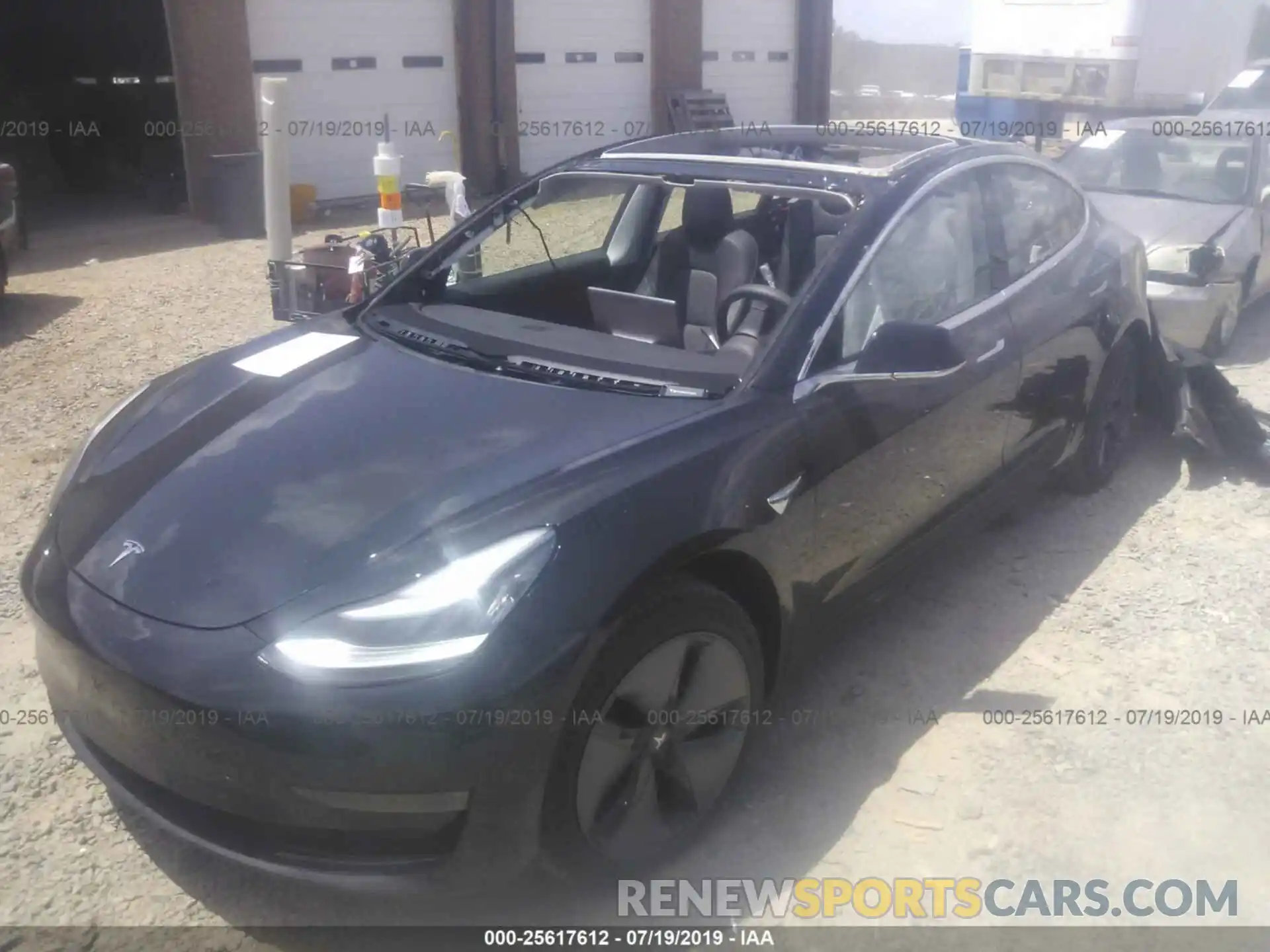 2 Photograph of a damaged car 5YJ3E1EA2KF313478 TESLA MODEL 3 2019