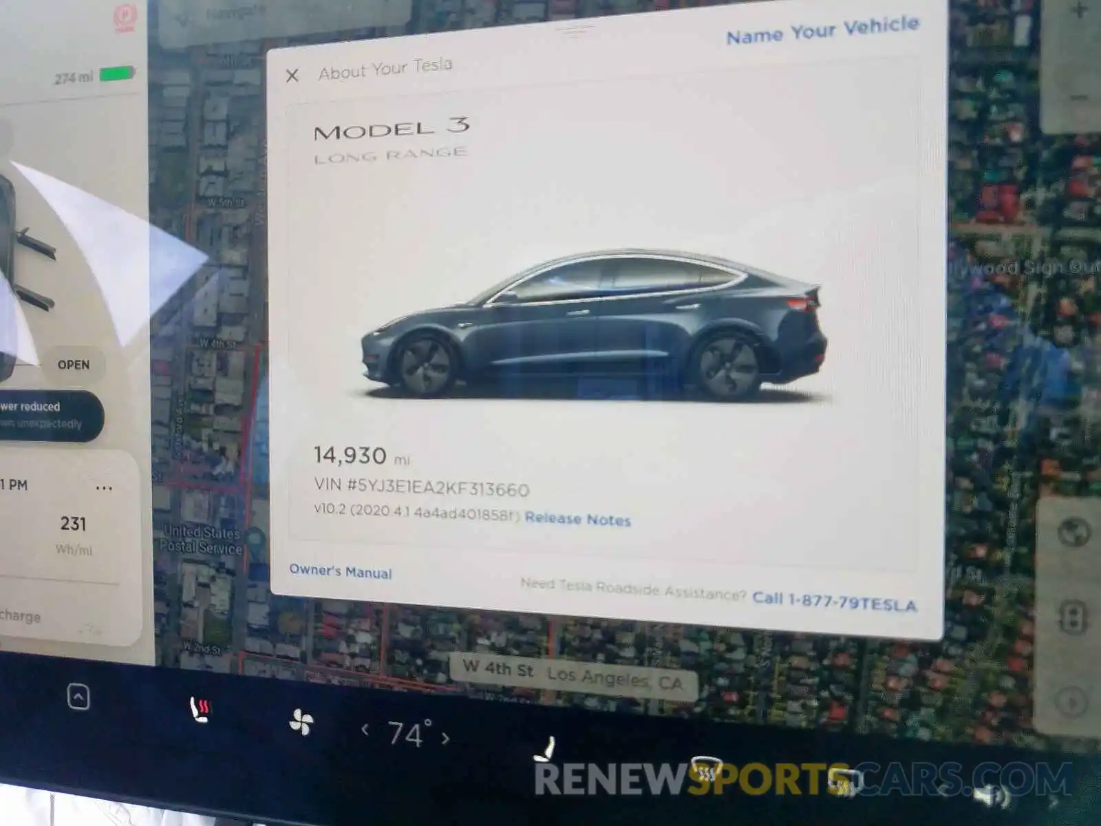 8 Photograph of a damaged car 5YJ3E1EA2KF313660 TESLA MODEL 3 2019