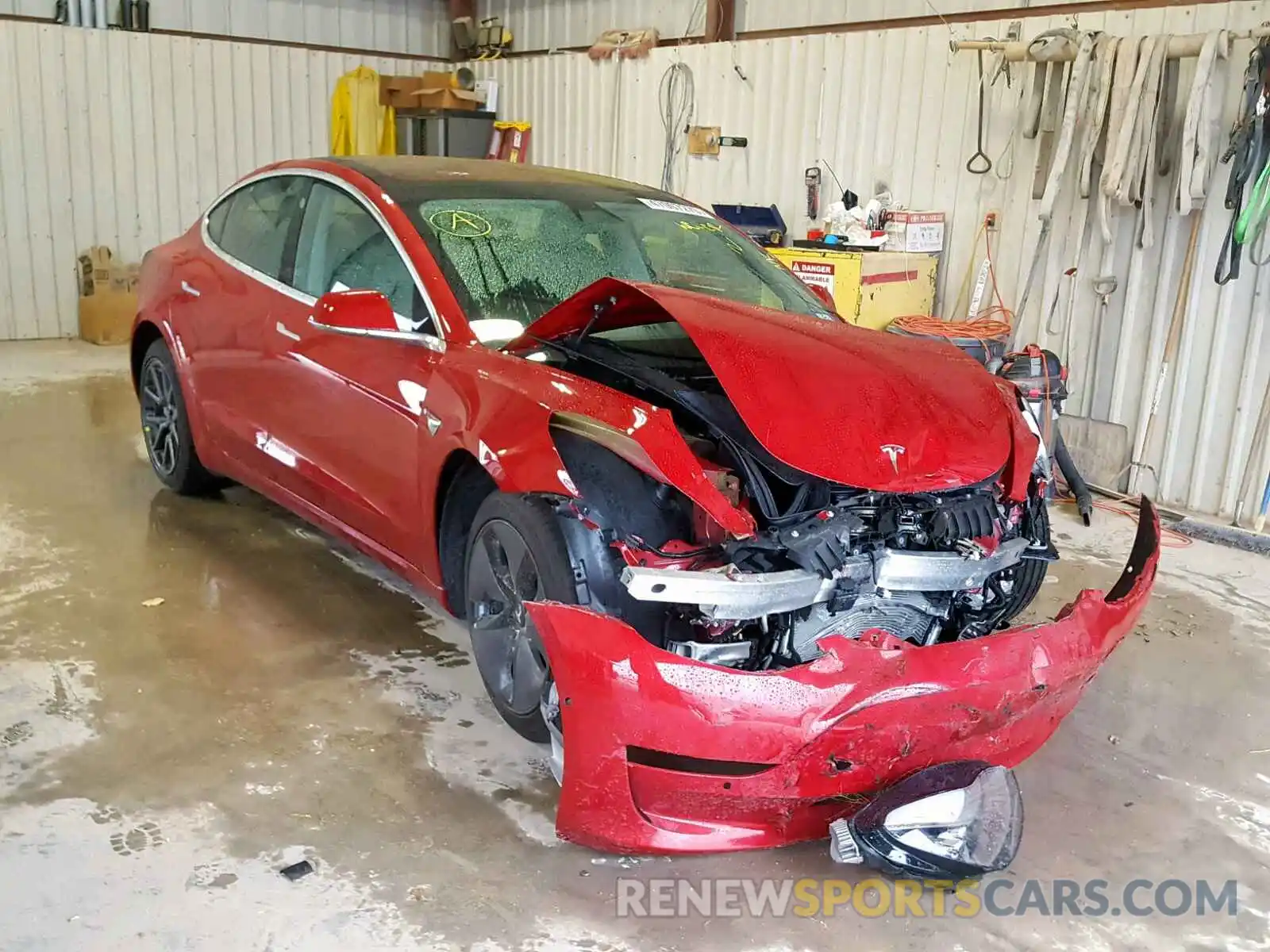 1 Photograph of a damaged car 5YJ3E1EA2KF313710 TESLA MODEL 3 2019