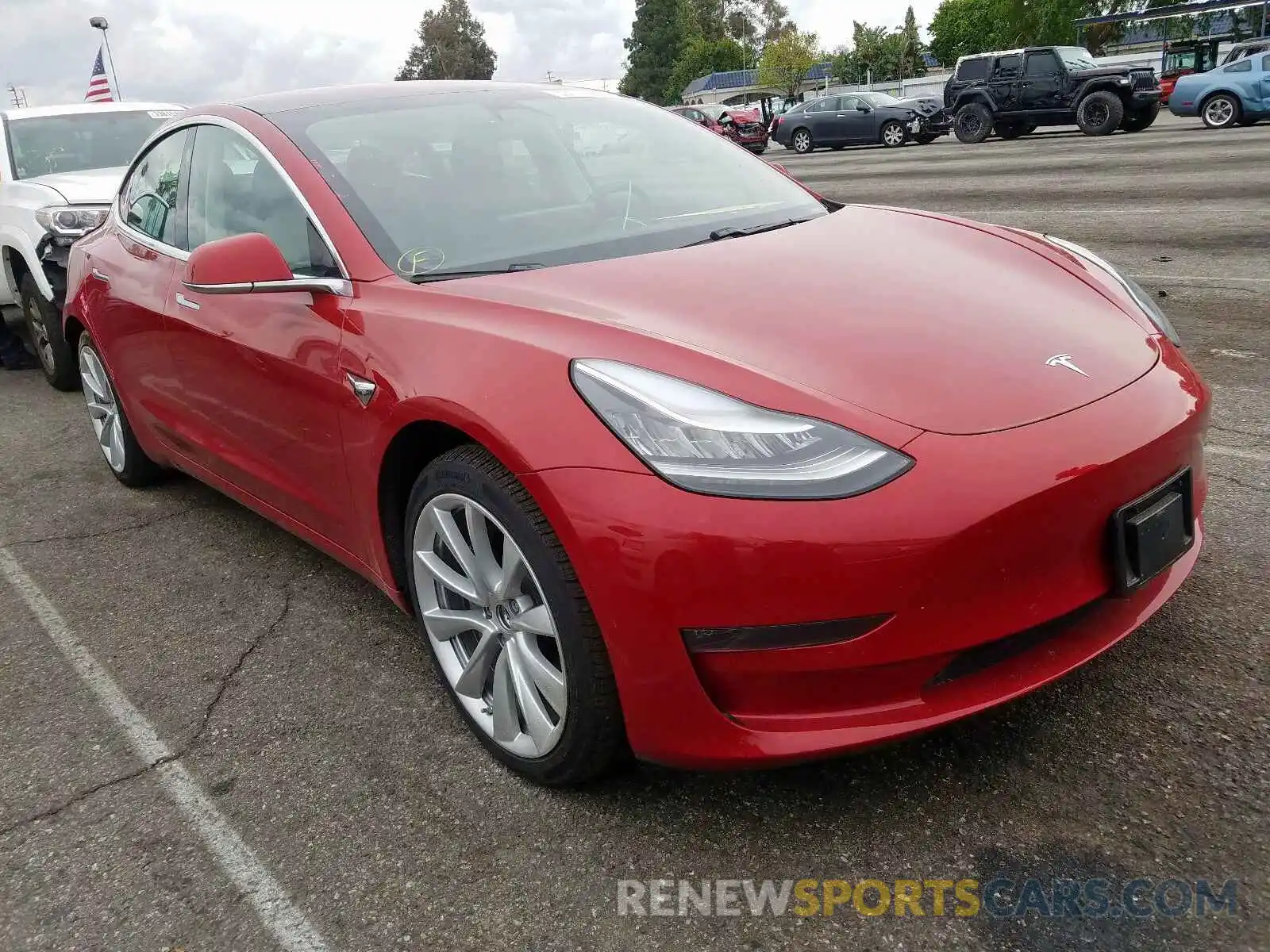 1 Photograph of a damaged car 5YJ3E1EA2KF314453 TESLA MODEL 3 2019