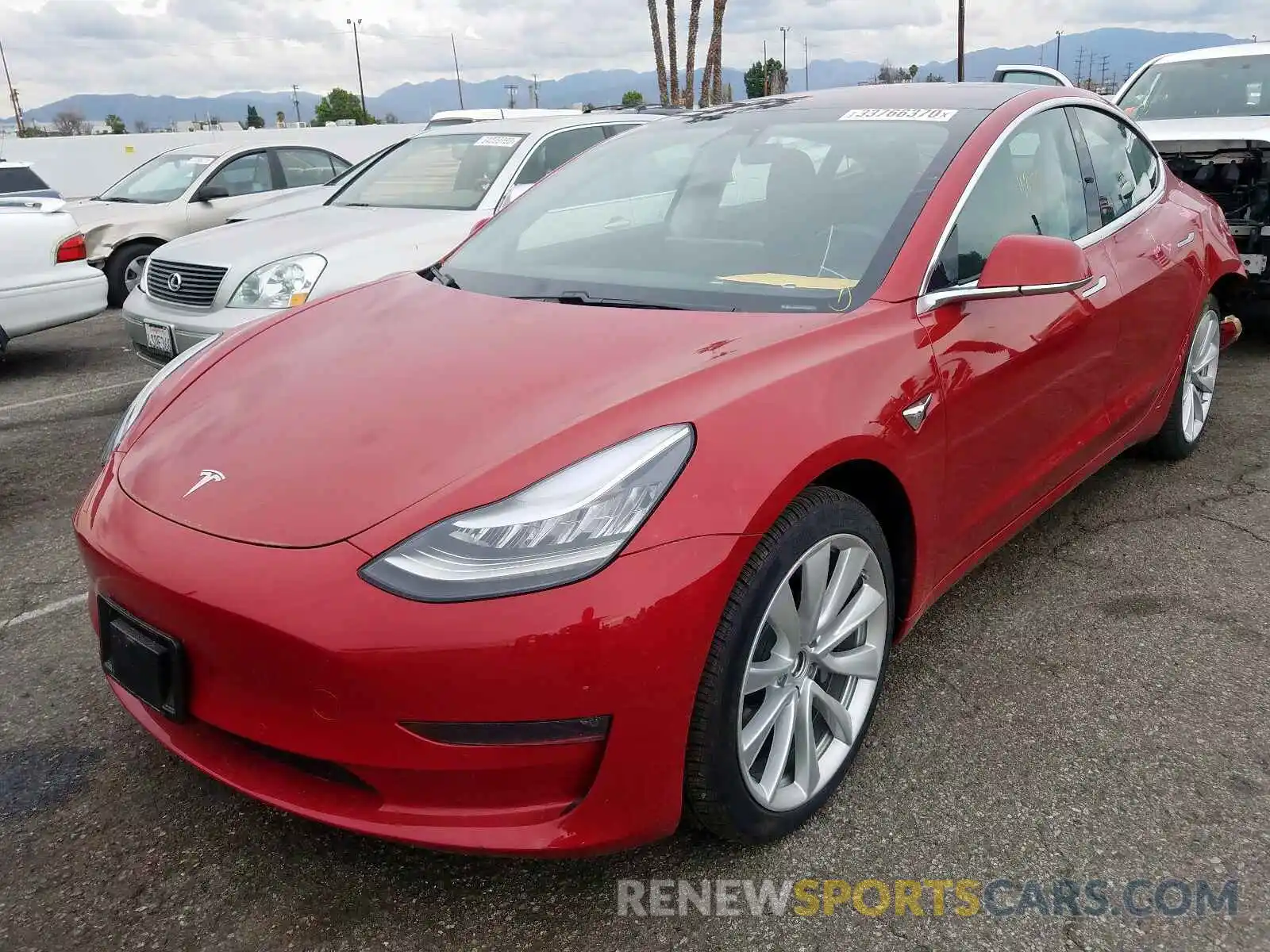 2 Photograph of a damaged car 5YJ3E1EA2KF314453 TESLA MODEL 3 2019