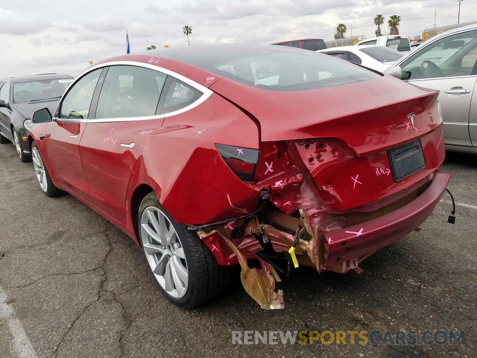 3 Photograph of a damaged car 5YJ3E1EA2KF314453 TESLA MODEL 3 2019