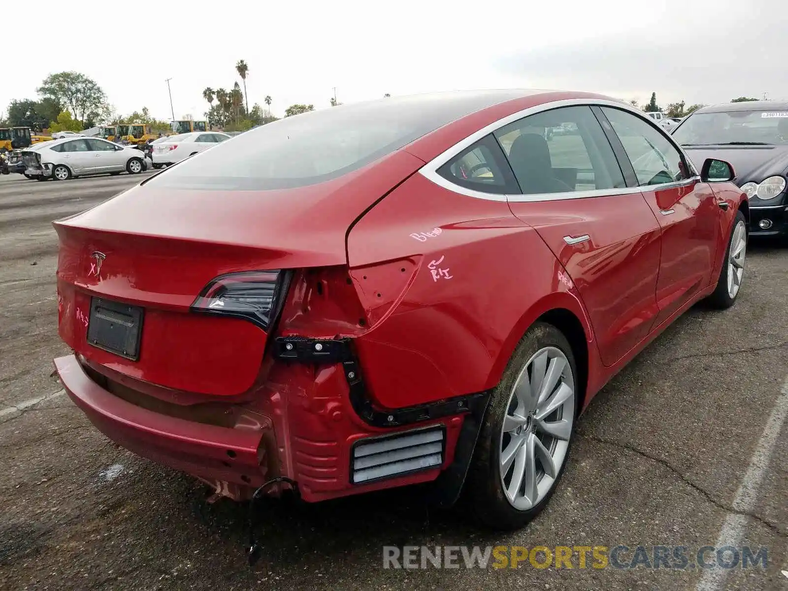 4 Photograph of a damaged car 5YJ3E1EA2KF314453 TESLA MODEL 3 2019