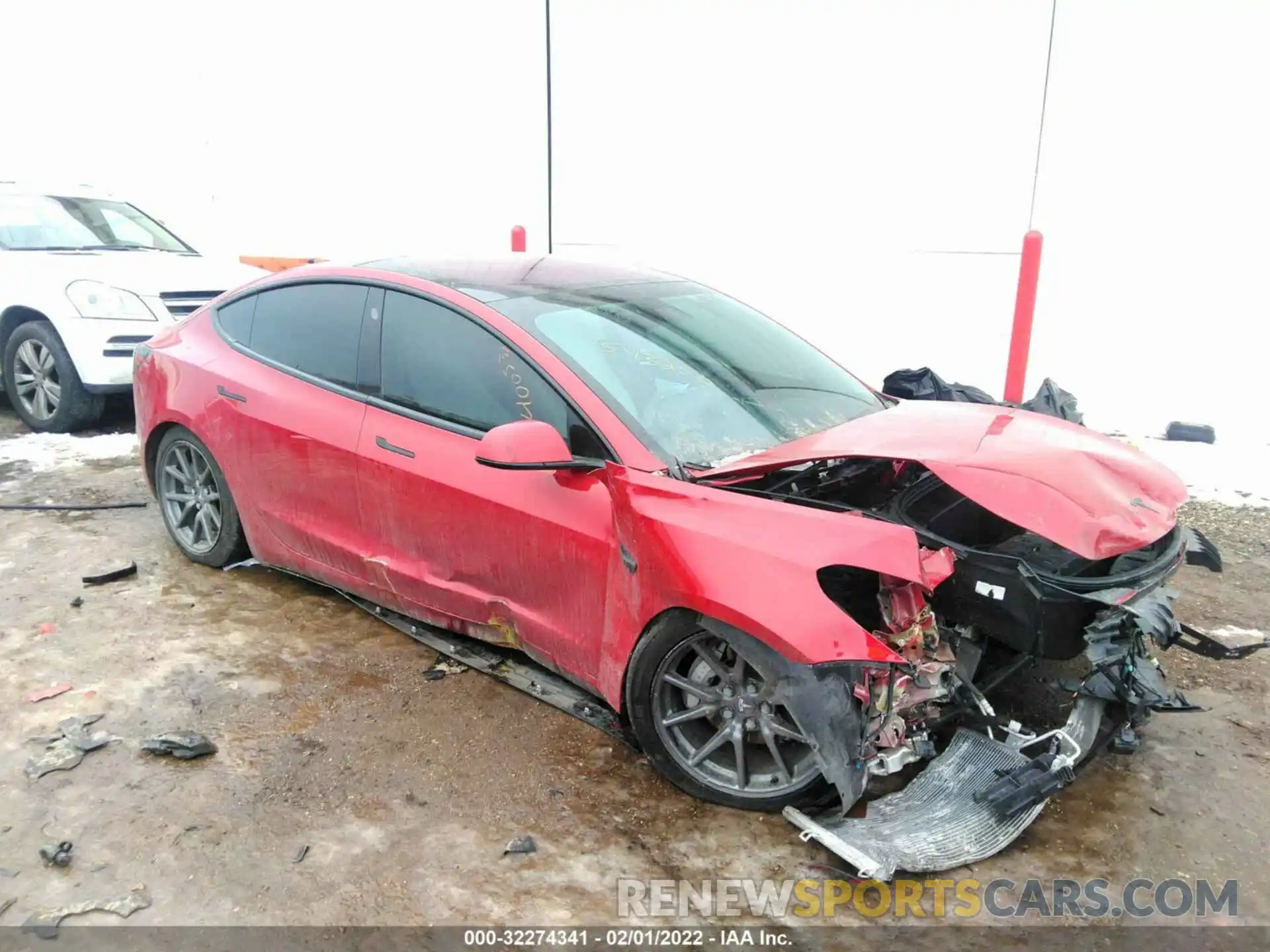 1 Photograph of a damaged car 5YJ3E1EA2KF314873 TESLA MODEL 3 2019