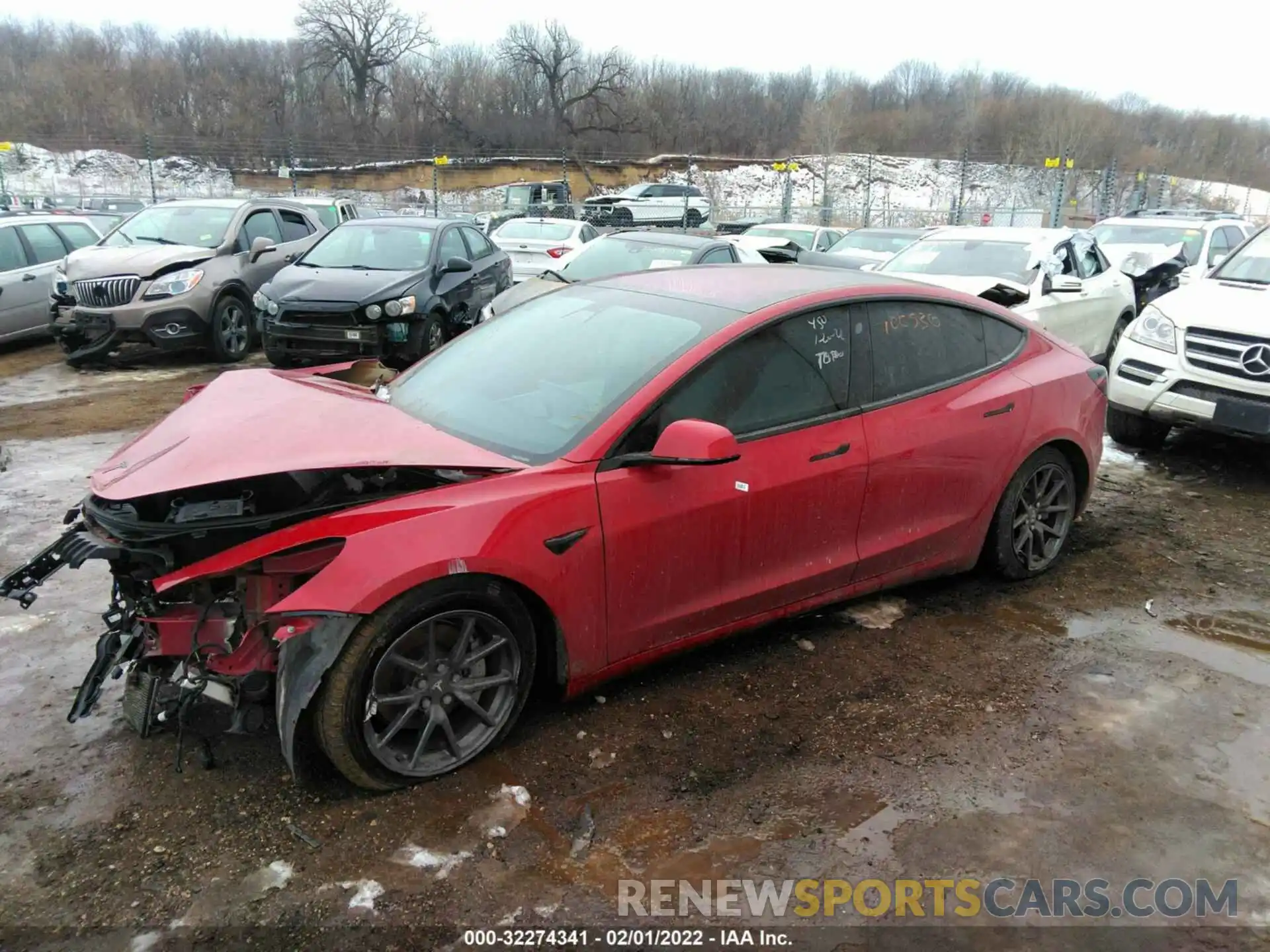 2 Photograph of a damaged car 5YJ3E1EA2KF314873 TESLA MODEL 3 2019