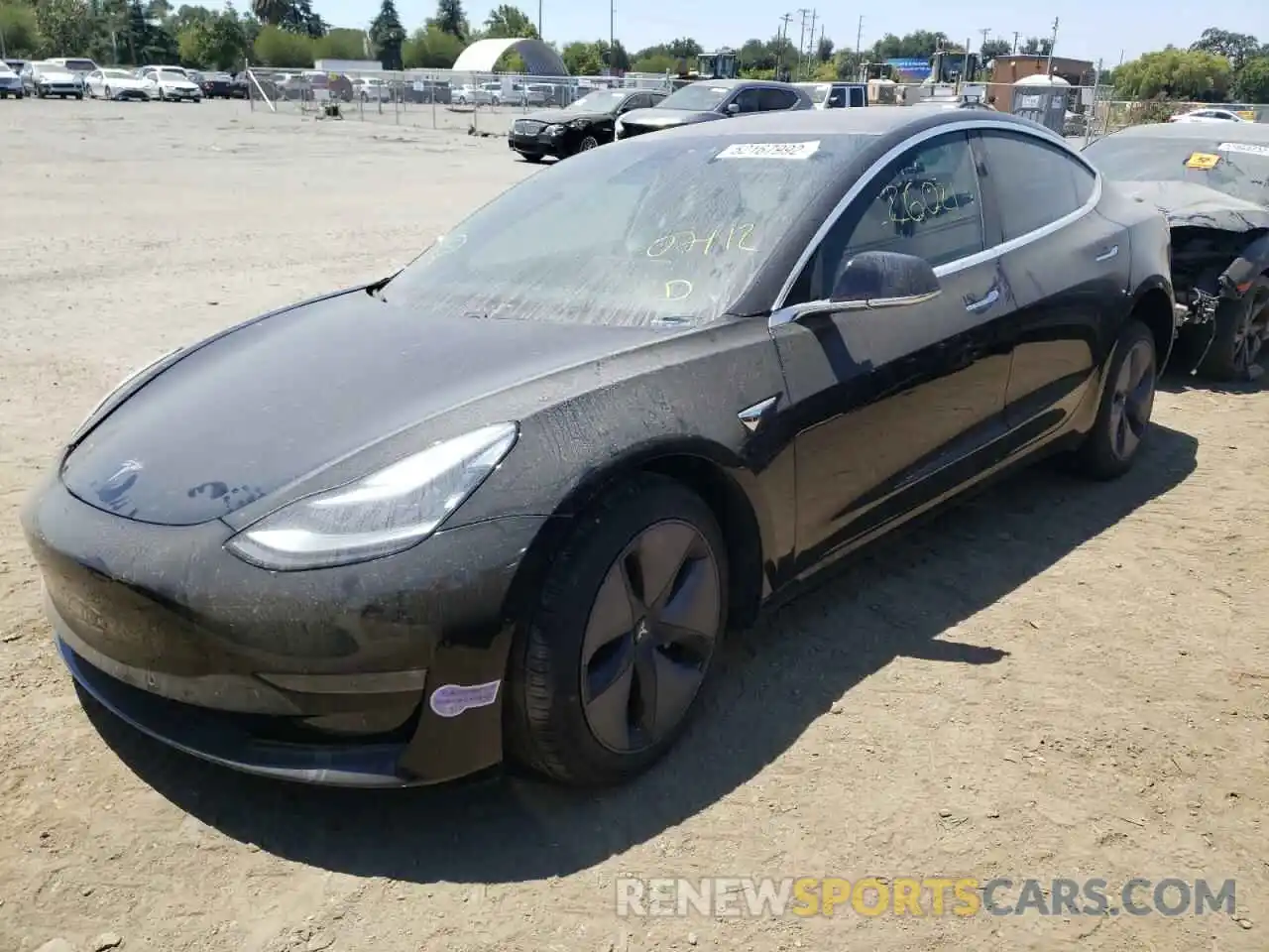 2 Photograph of a damaged car 5YJ3E1EA2KF321578 TESLA MODEL 3 2019