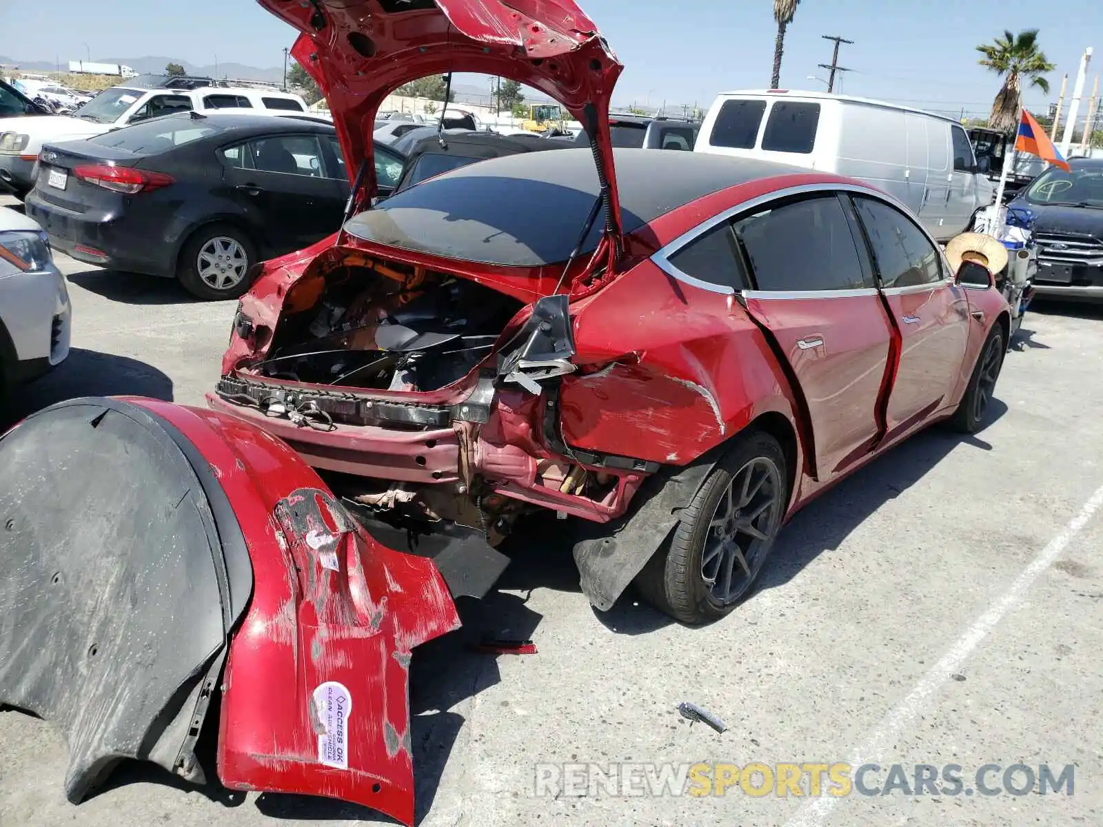 4 Photograph of a damaged car 5YJ3E1EA2KF324335 TESLA MODEL 3 2019