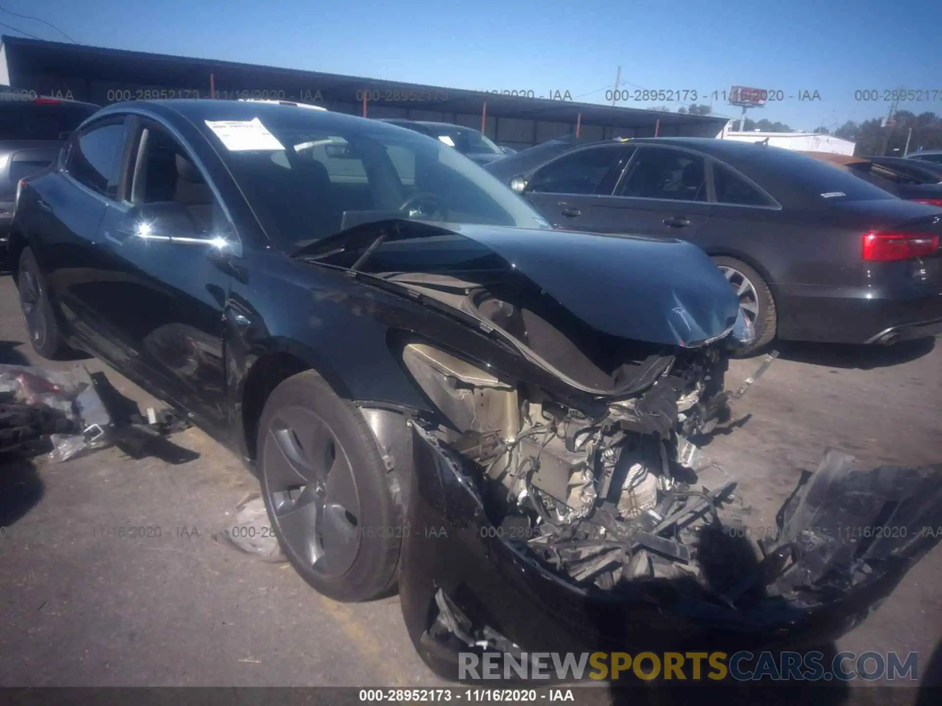 1 Photograph of a damaged car 5YJ3E1EA2KF331513 TESLA MODEL 3 2019