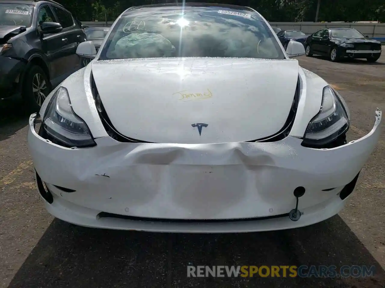 9 Photograph of a damaged car 5YJ3E1EA2KF332550 TESLA MODEL 3 2019