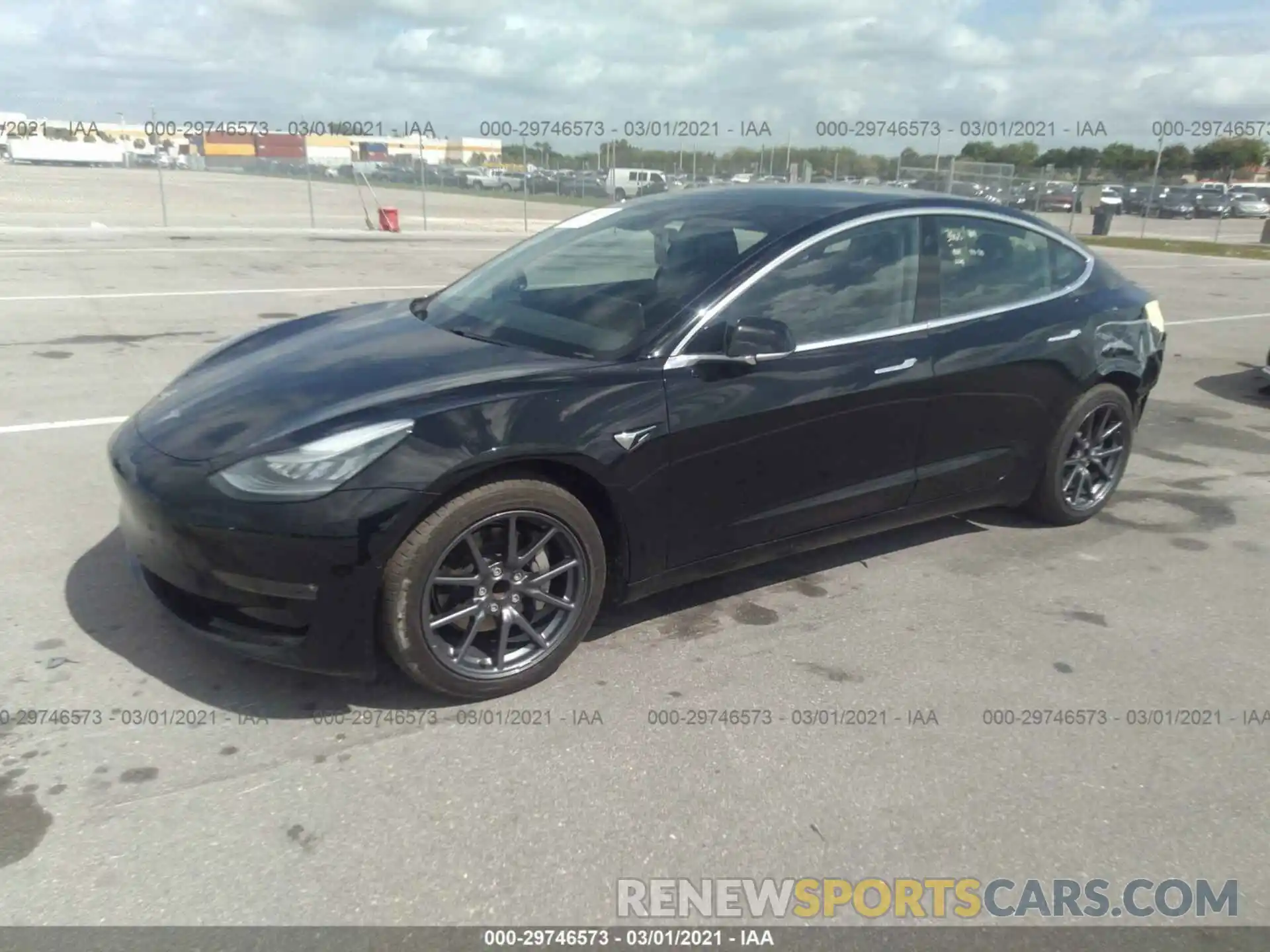 2 Photograph of a damaged car 5YJ3E1EA2KF361773 TESLA MODEL 3 2019