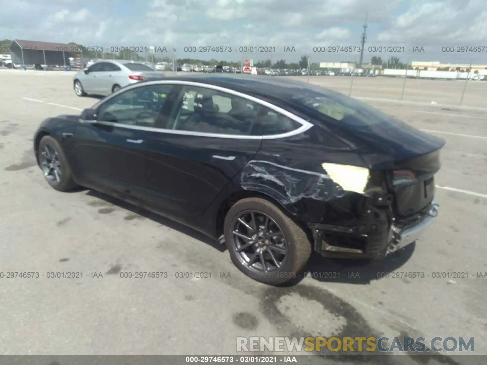 3 Photograph of a damaged car 5YJ3E1EA2KF361773 TESLA MODEL 3 2019