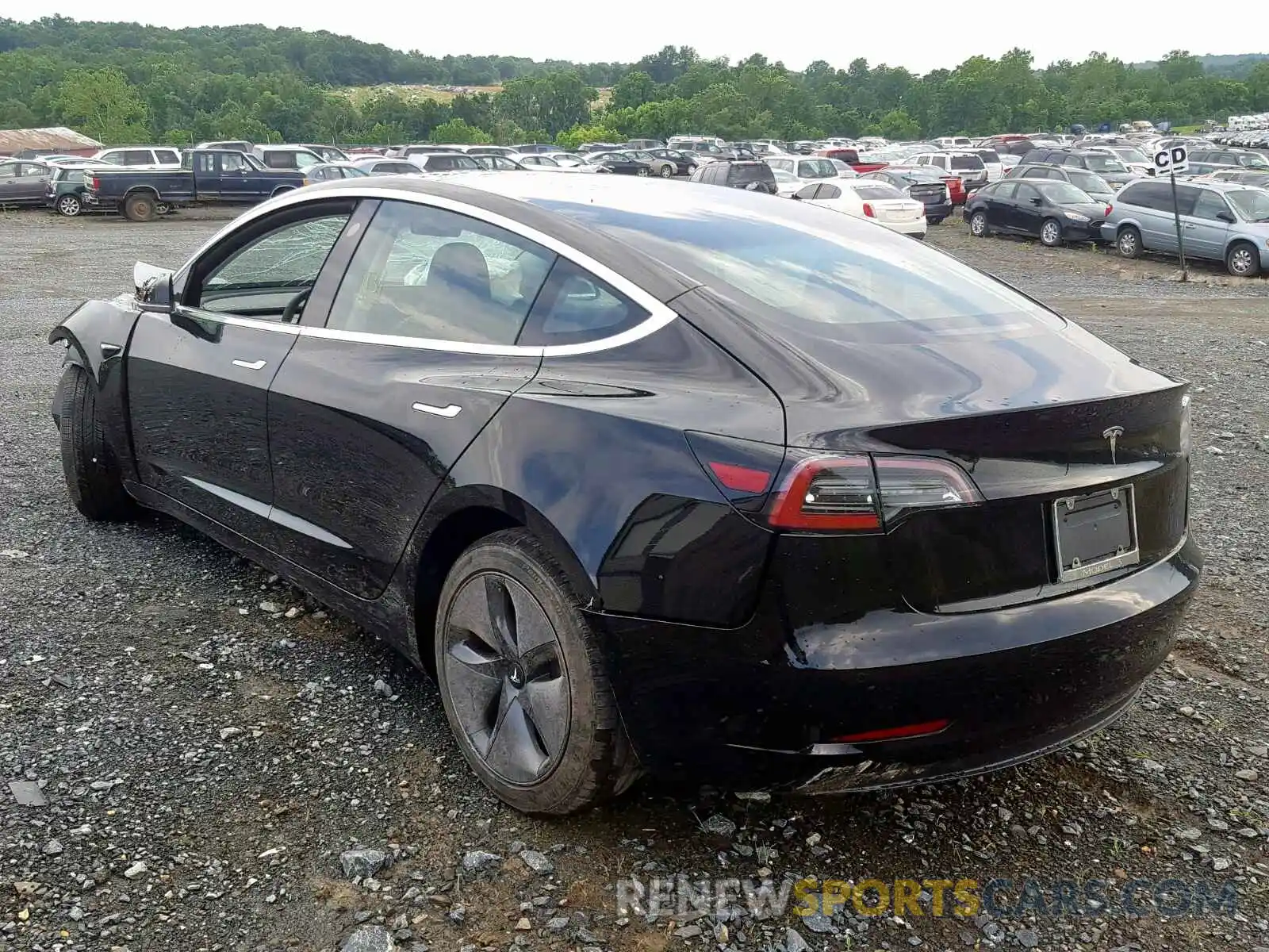 3 Photograph of a damaged car 5YJ3E1EA2KF394806 TESLA MODEL 3 2019