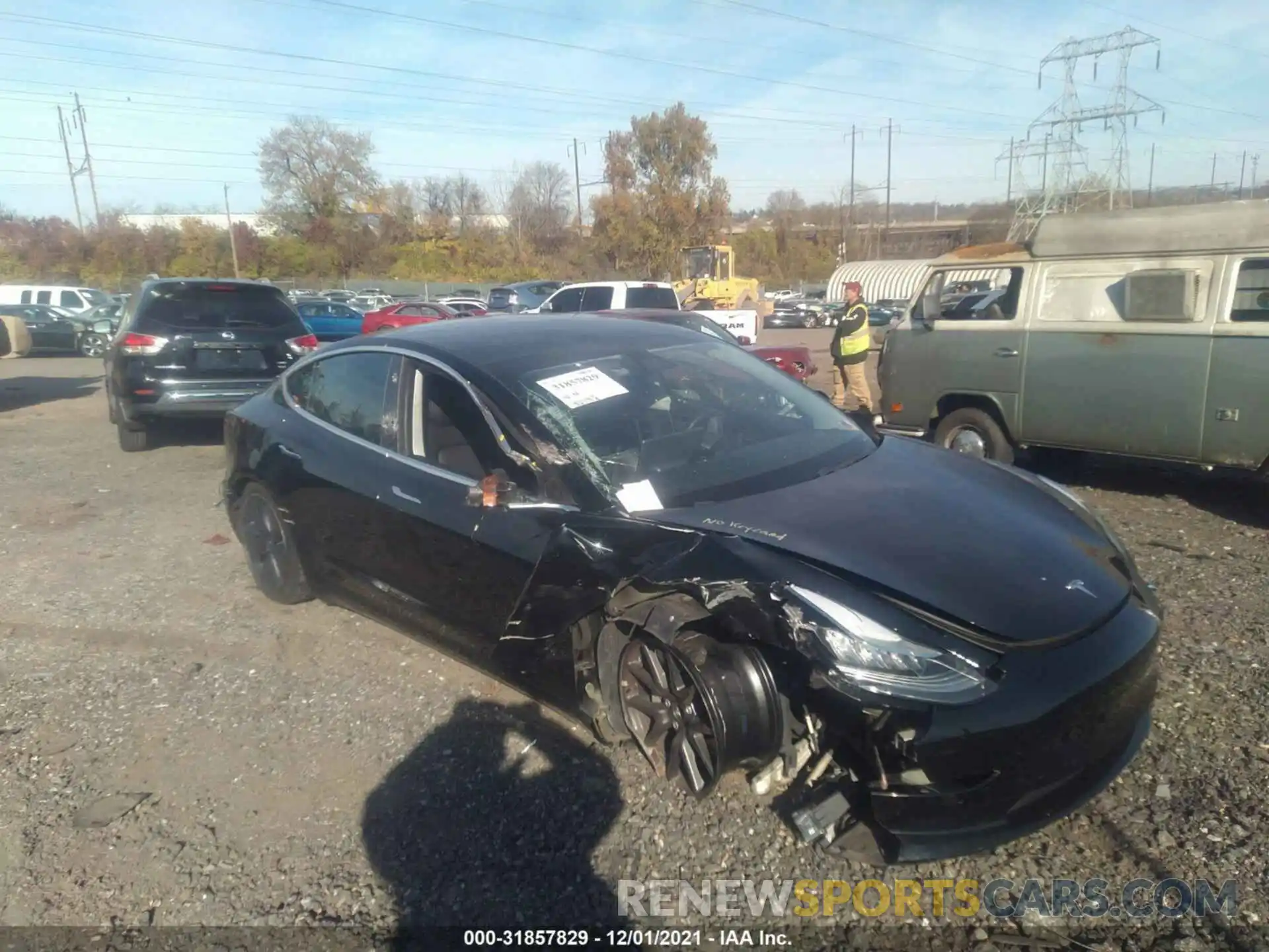 1 Photograph of a damaged car 5YJ3E1EA2KF396054 TESLA MODEL 3 2019