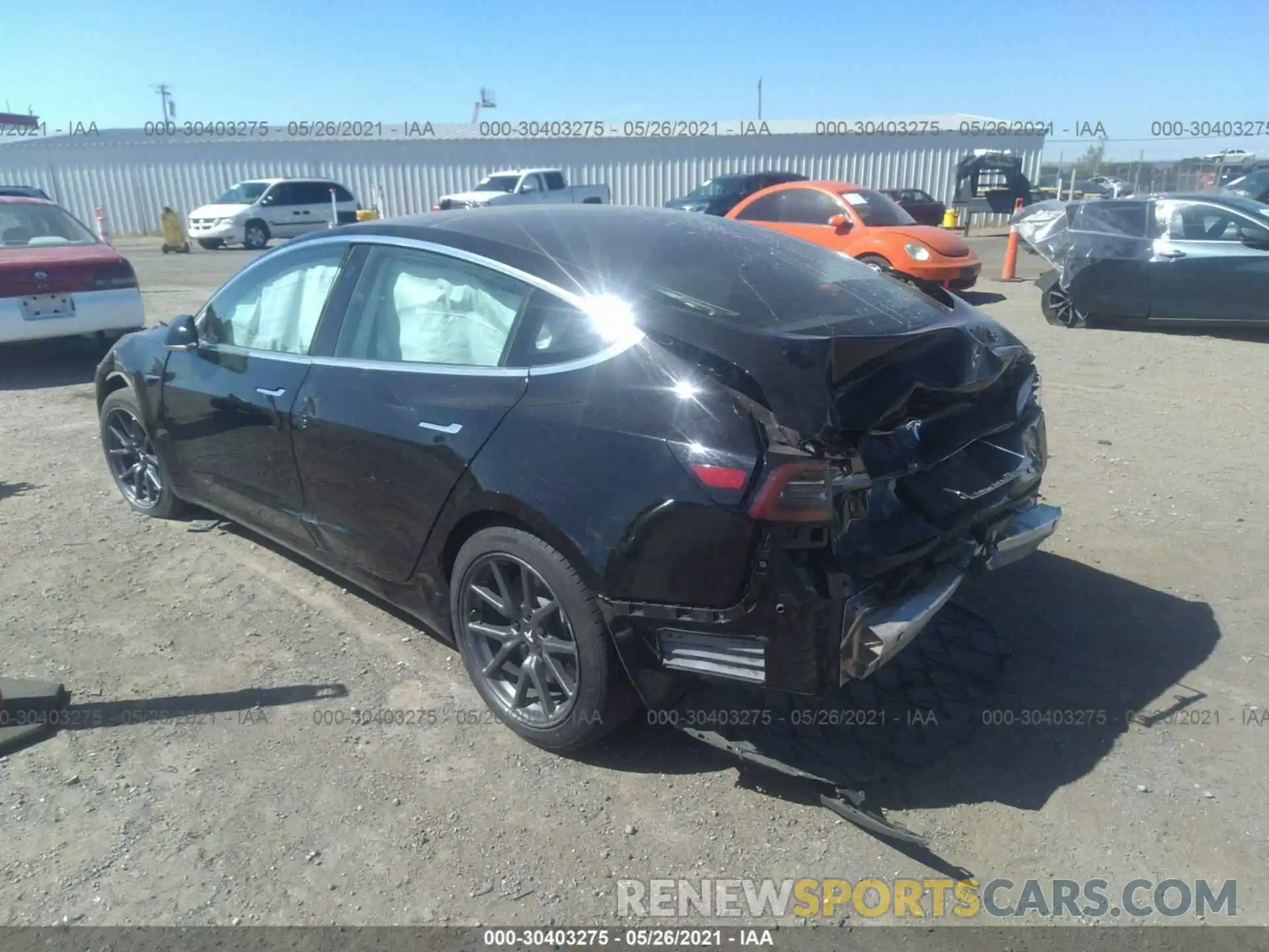 3 Photograph of a damaged car 5YJ3E1EA2KF396135 TESLA MODEL 3 2019