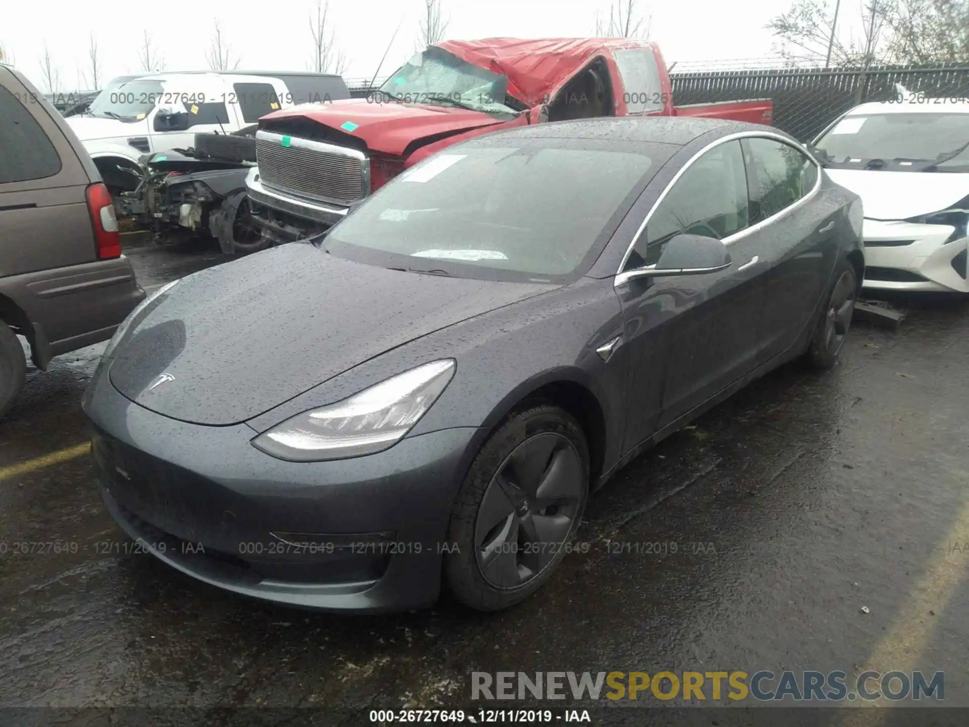 2 Фотография поврежденного автомобиля 5YJ3E1EA2KF396295 TESLA MODEL 3 2019