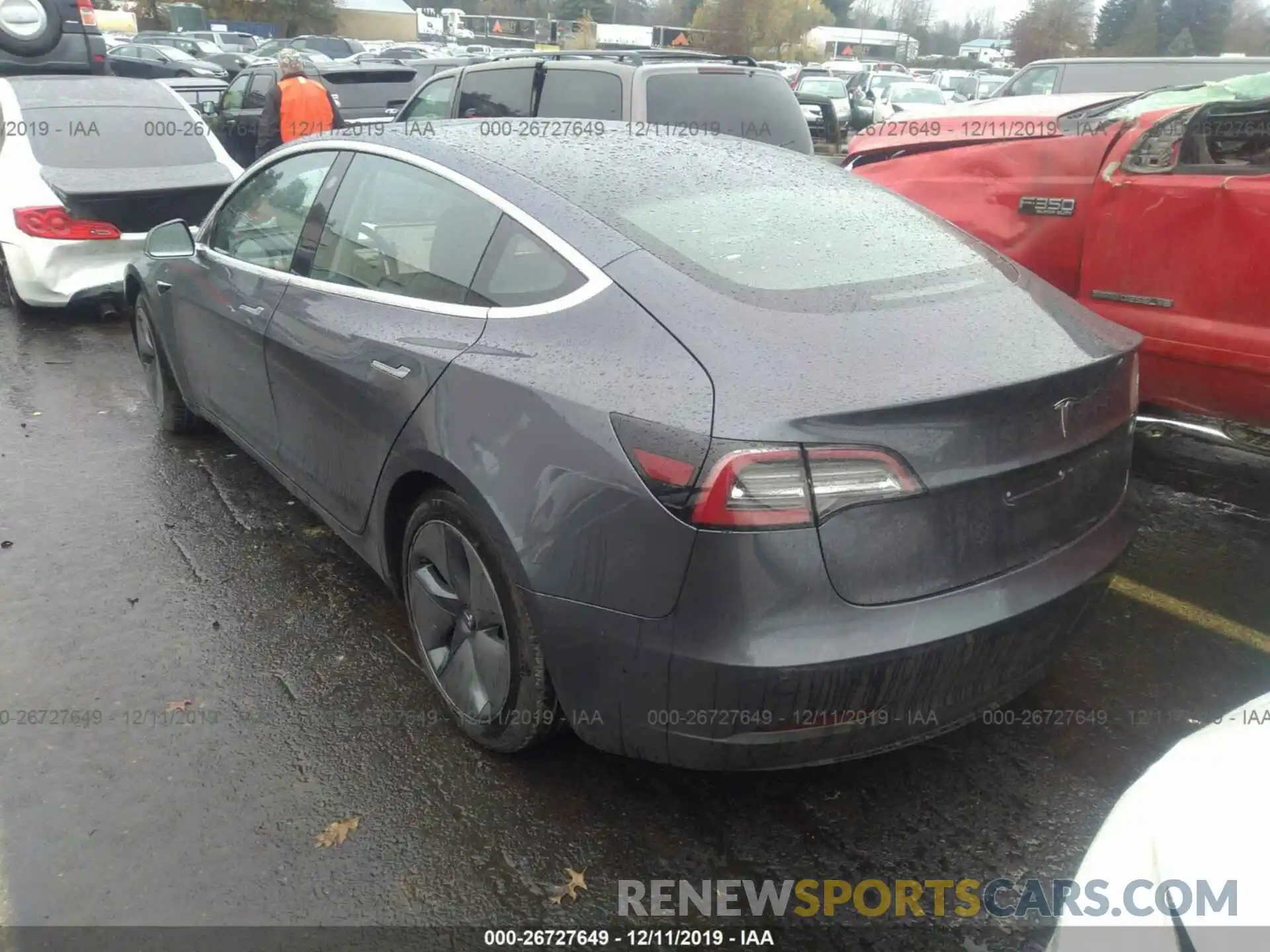 3 Photograph of a damaged car 5YJ3E1EA2KF396295 TESLA MODEL 3 2019