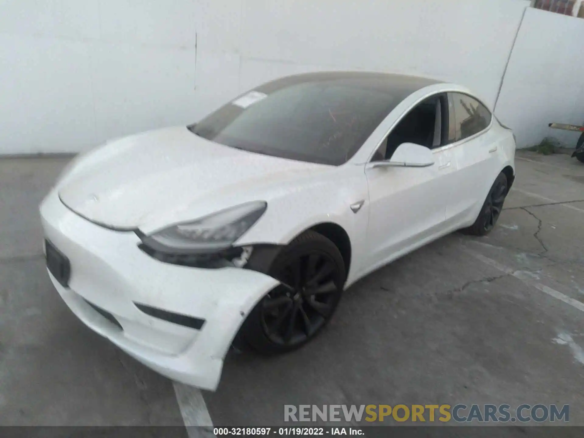 2 Photograph of a damaged car 5YJ3E1EA2KF396989 TESLA MODEL 3 2019