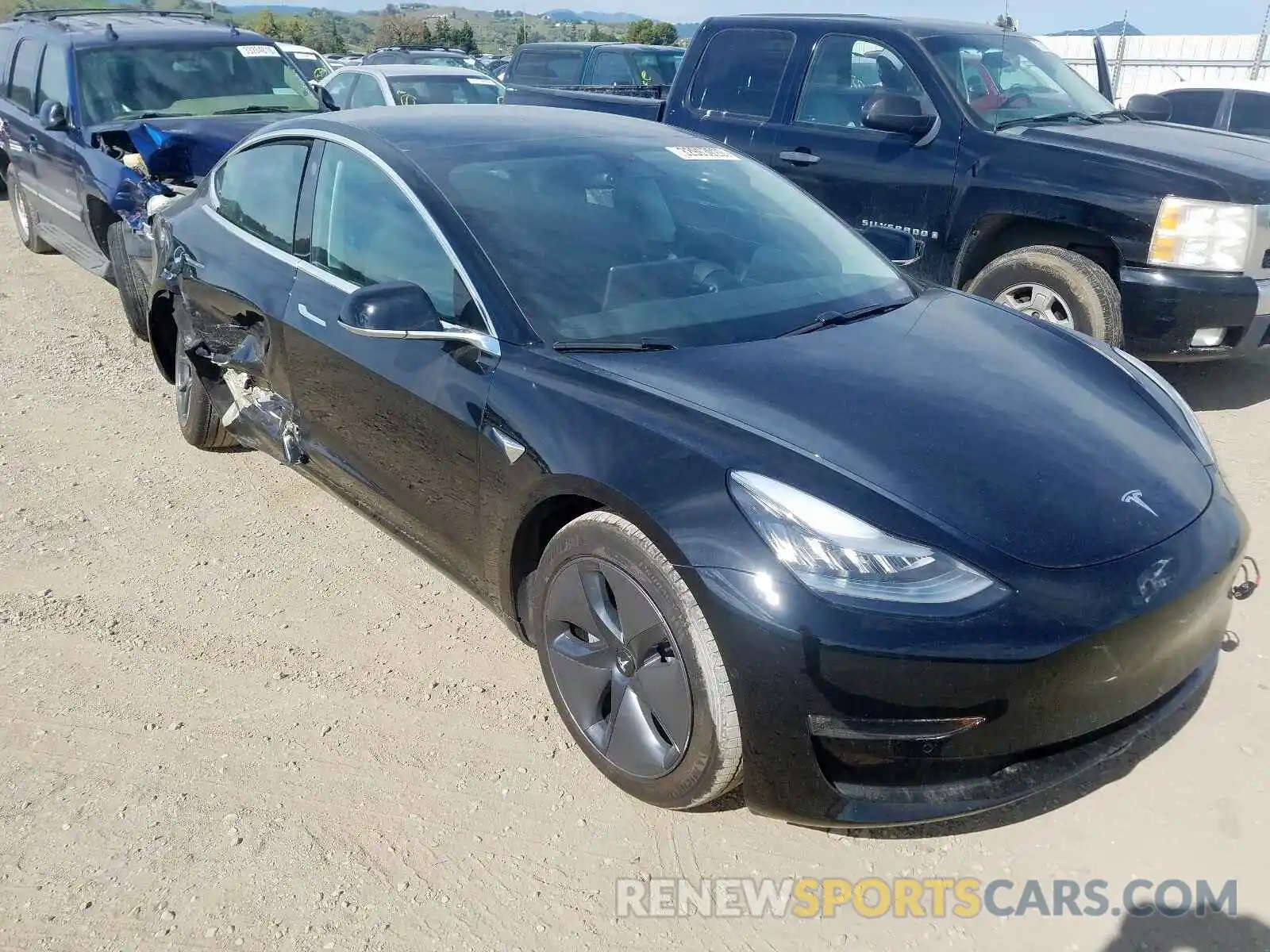 1 Photograph of a damaged car 5YJ3E1EA2KF397804 TESLA MODEL 3 2019