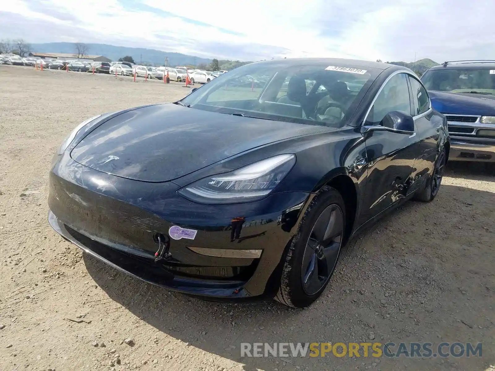 2 Photograph of a damaged car 5YJ3E1EA2KF397804 TESLA MODEL 3 2019