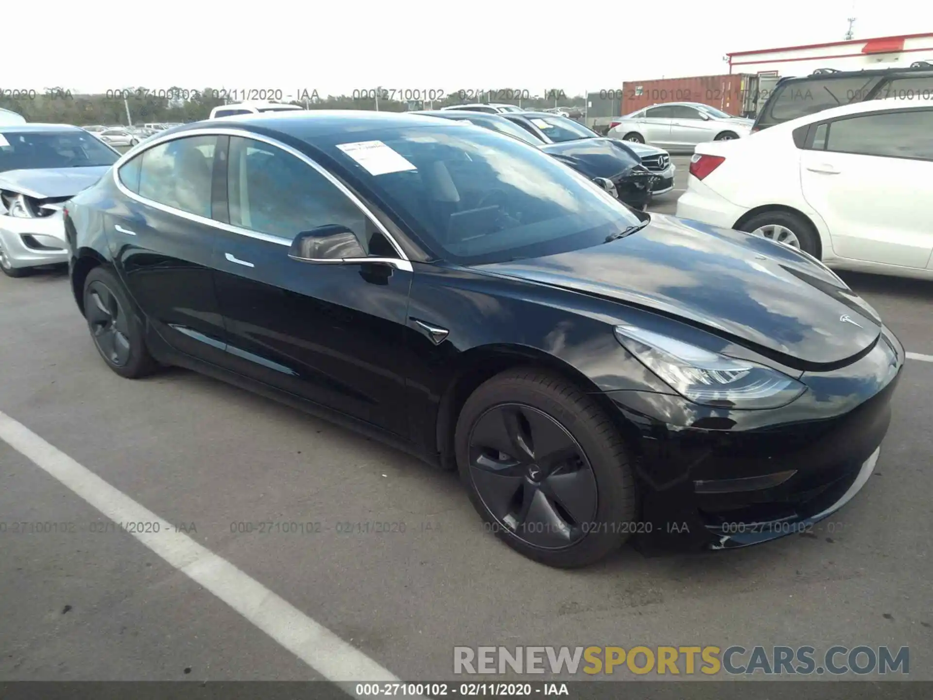 1 Photograph of a damaged car 5YJ3E1EA2KF398323 TESLA MODEL 3 2019