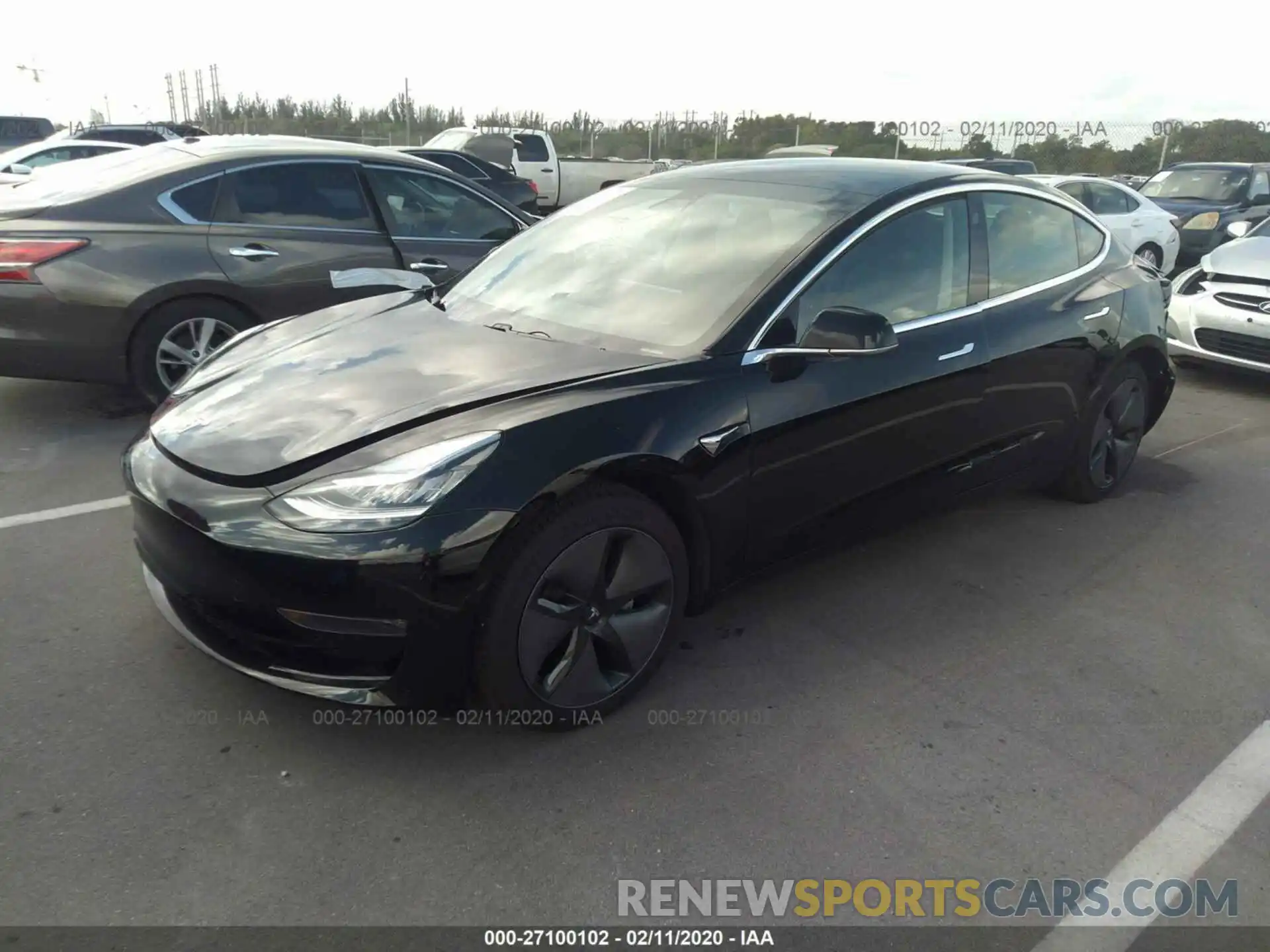 2 Photograph of a damaged car 5YJ3E1EA2KF398323 TESLA MODEL 3 2019