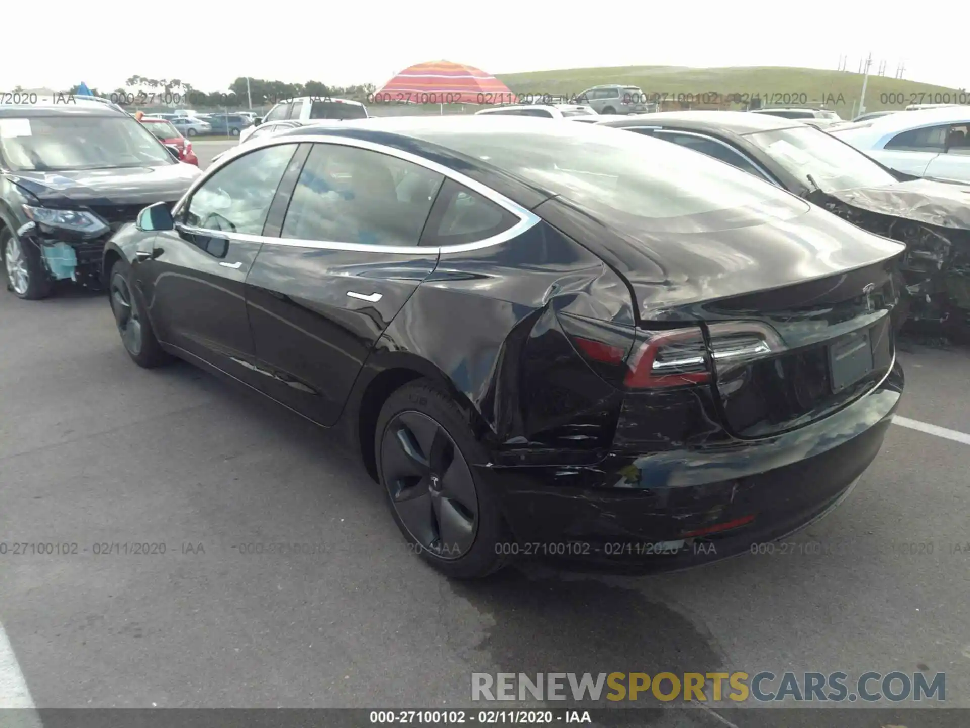 3 Photograph of a damaged car 5YJ3E1EA2KF398323 TESLA MODEL 3 2019