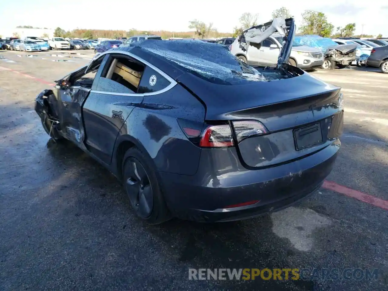 3 Photograph of a damaged car 5YJ3E1EA2KF400281 TESLA MODEL 3 2019