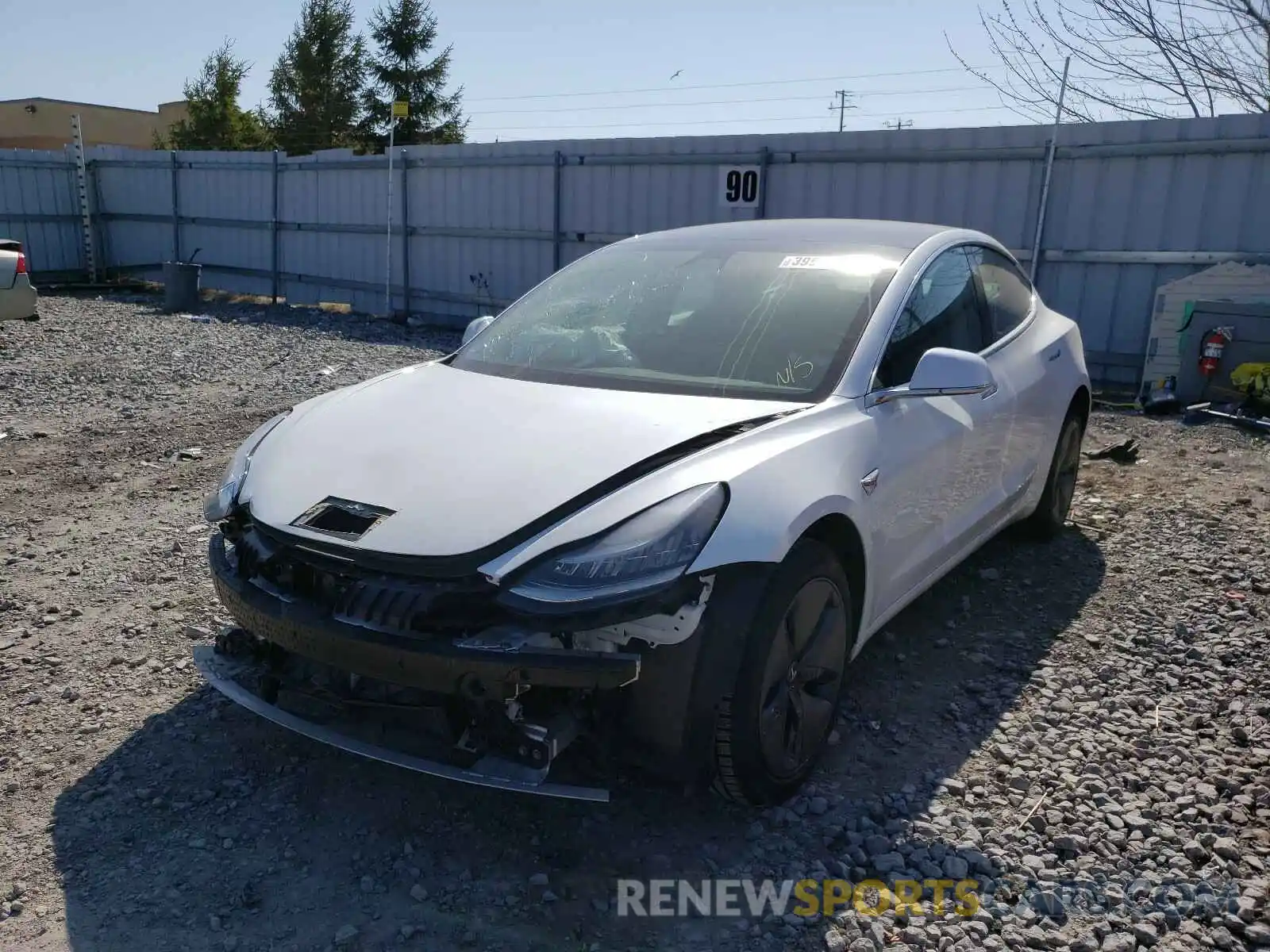 2 Photograph of a damaged car 5YJ3E1EA2KF401348 TESLA MODEL 3 2019