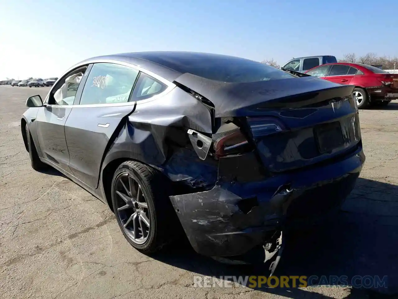 3 Photograph of a damaged car 5YJ3E1EA2KF402743 TESLA MODEL 3 2019