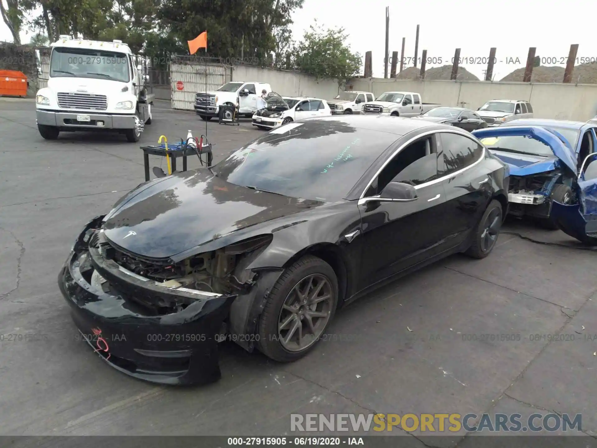 2 Photograph of a damaged car 5YJ3E1EA2KF410230 TESLA MODEL 3 2019